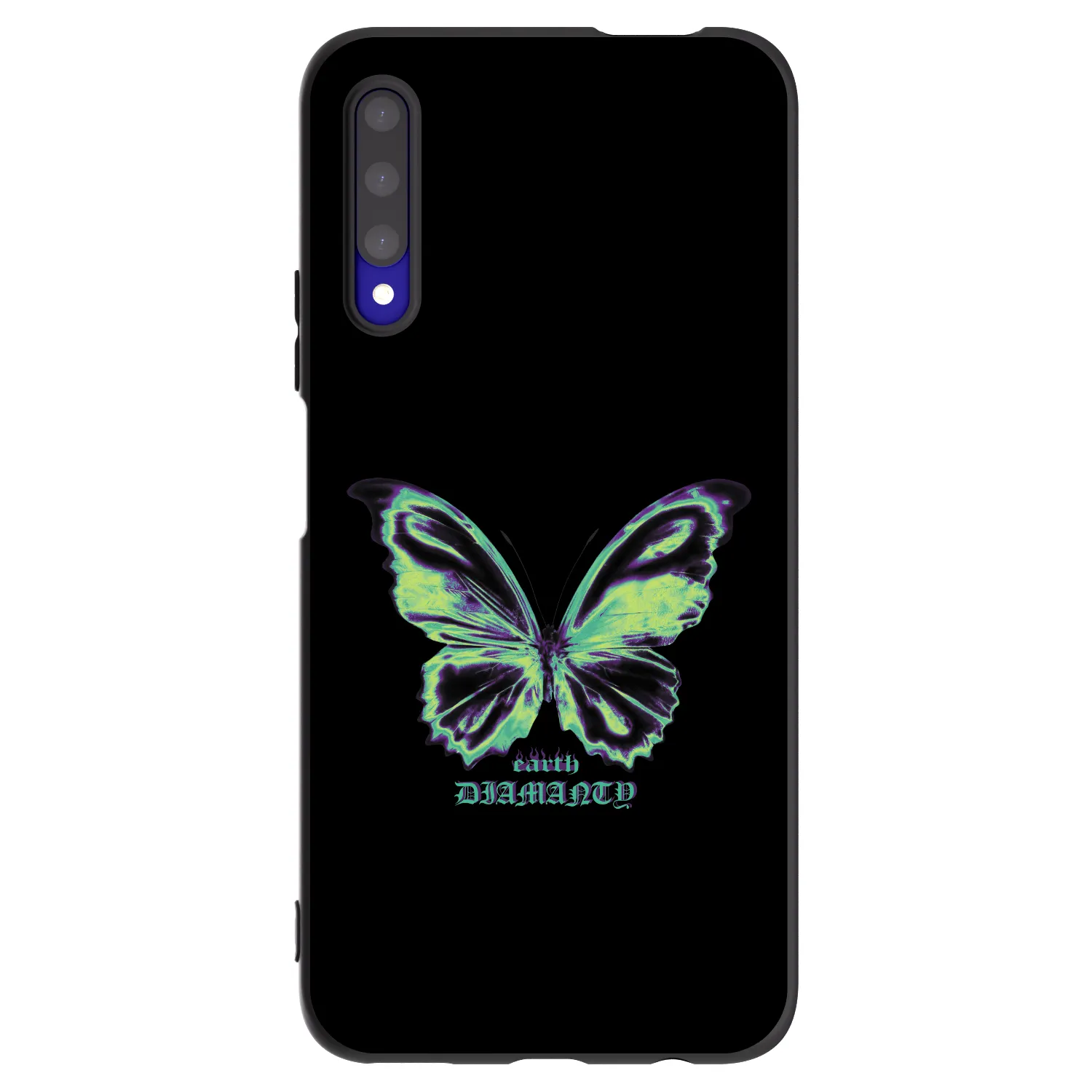 Picasee silikonski črni ovitek za Honor 9X Pro - Diamanty Blue
