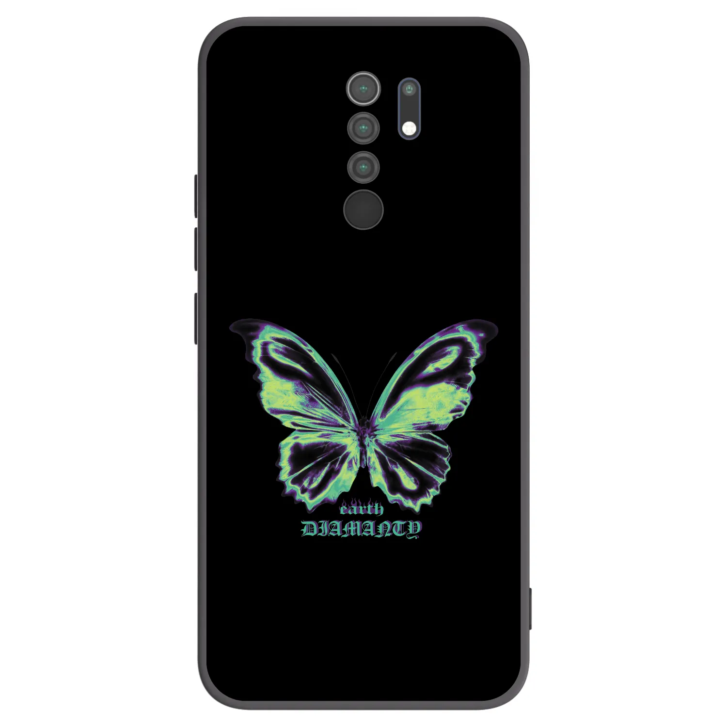 Picasee silikonski črni ovitek za Xiaomi Redmi 9 - Diamanty Blue