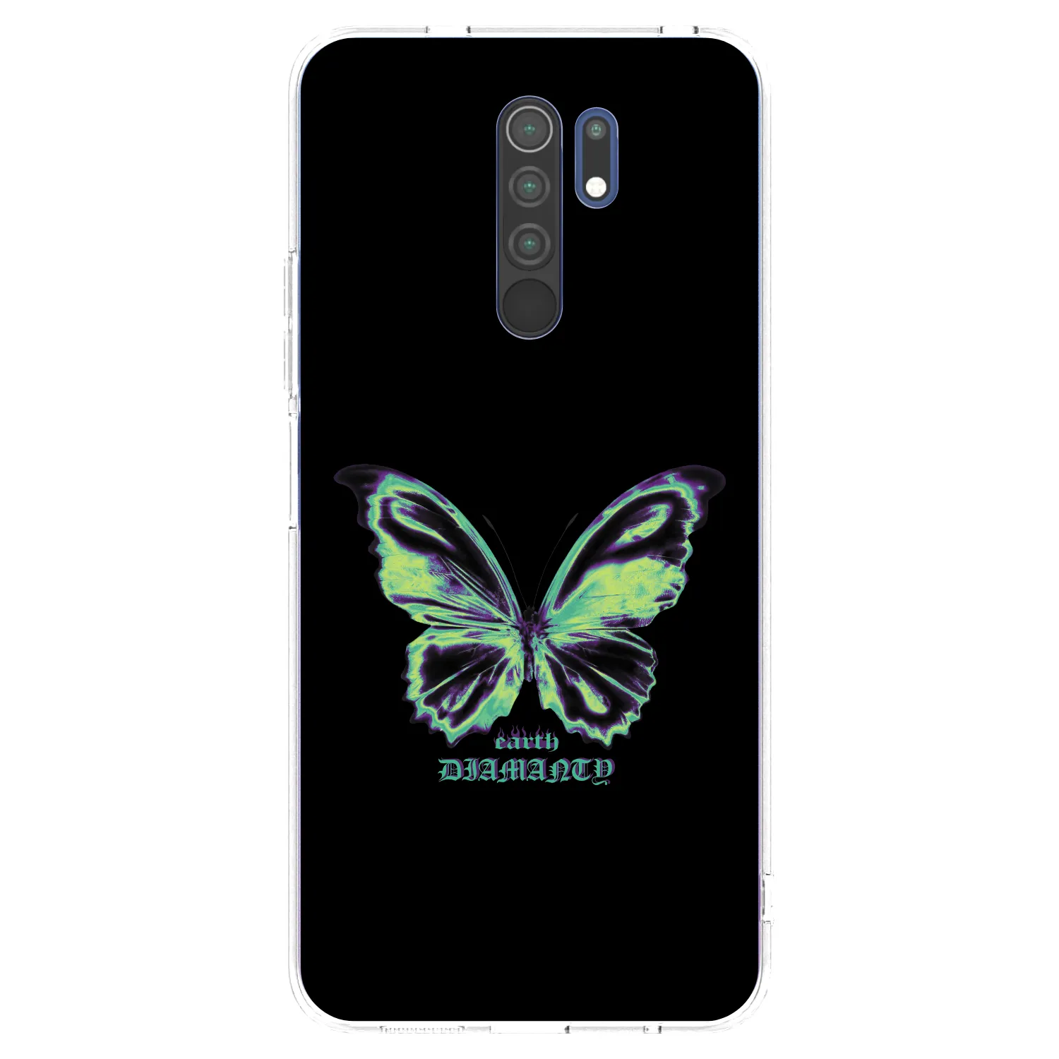 Picasee silikonski prozorni ovitek za Xiaomi Redmi 9 - Diamanty Blue