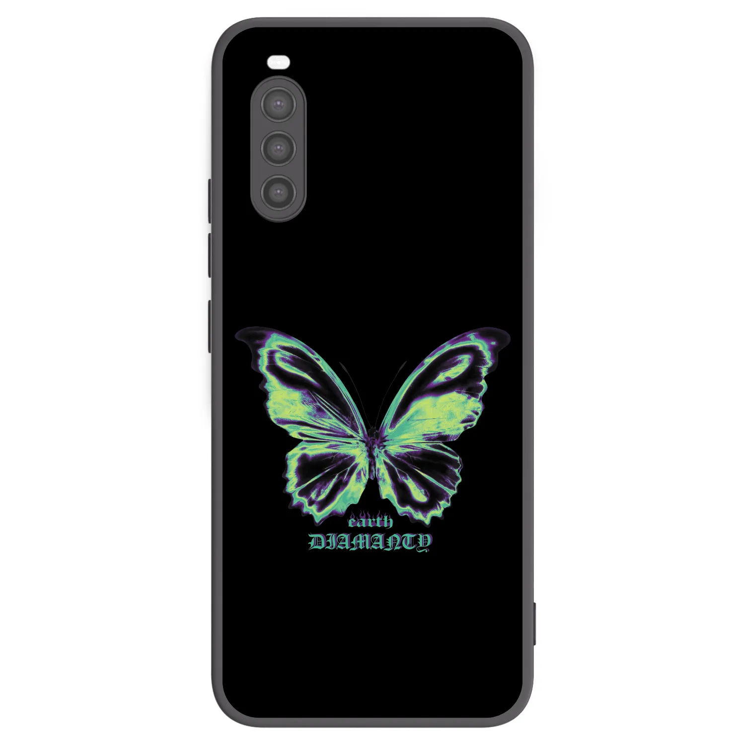 Picasee silikonski črni ovitek za Sony Xperia 10 II - Diamanty Blue