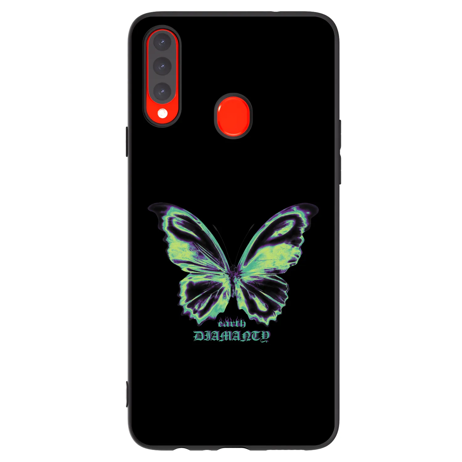 Picasee silikonski črni ovitek za Samsung Galaxy A20s - Diamanty Blue