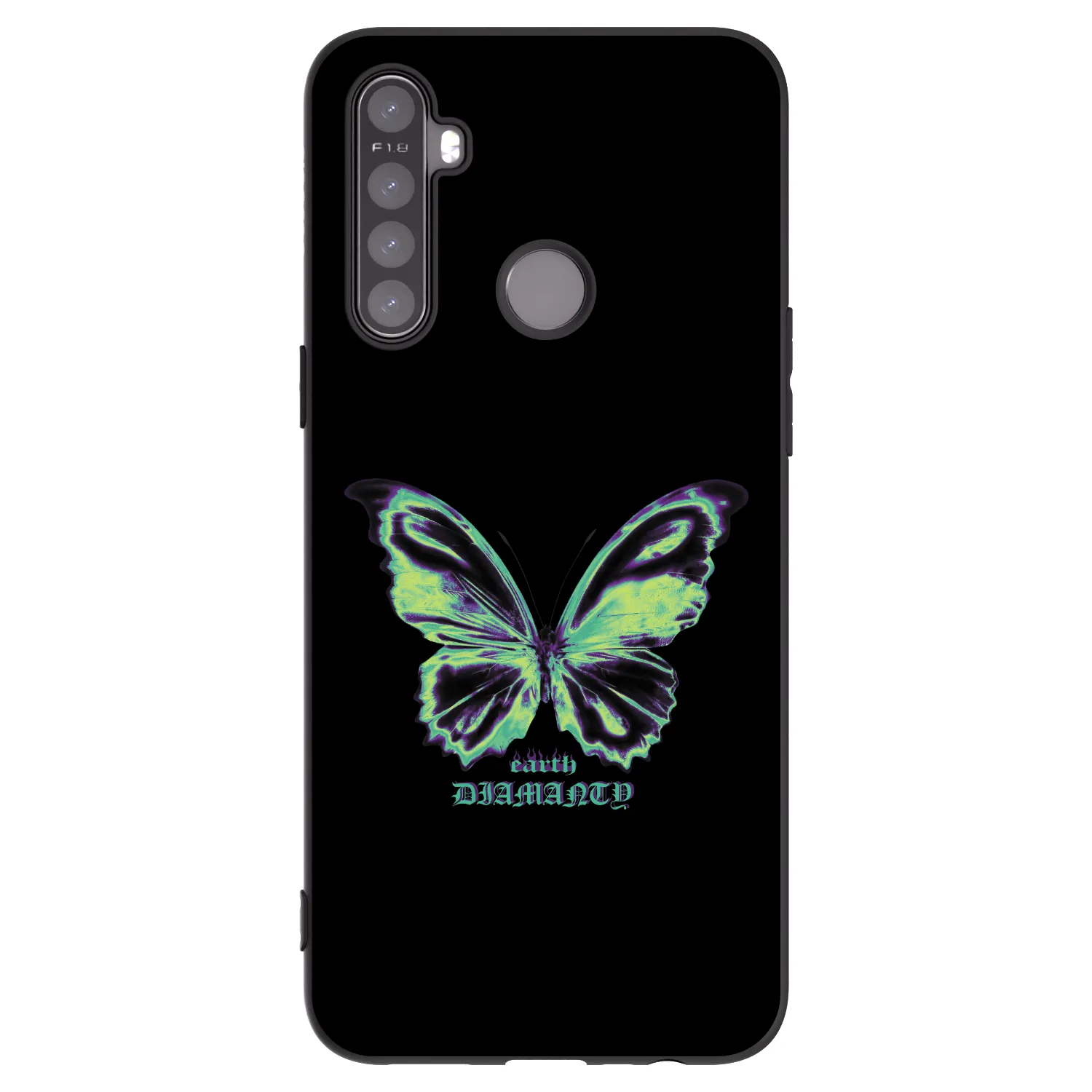 Picasee silikonski črni ovitek za Realme 5 - Diamanty Blue