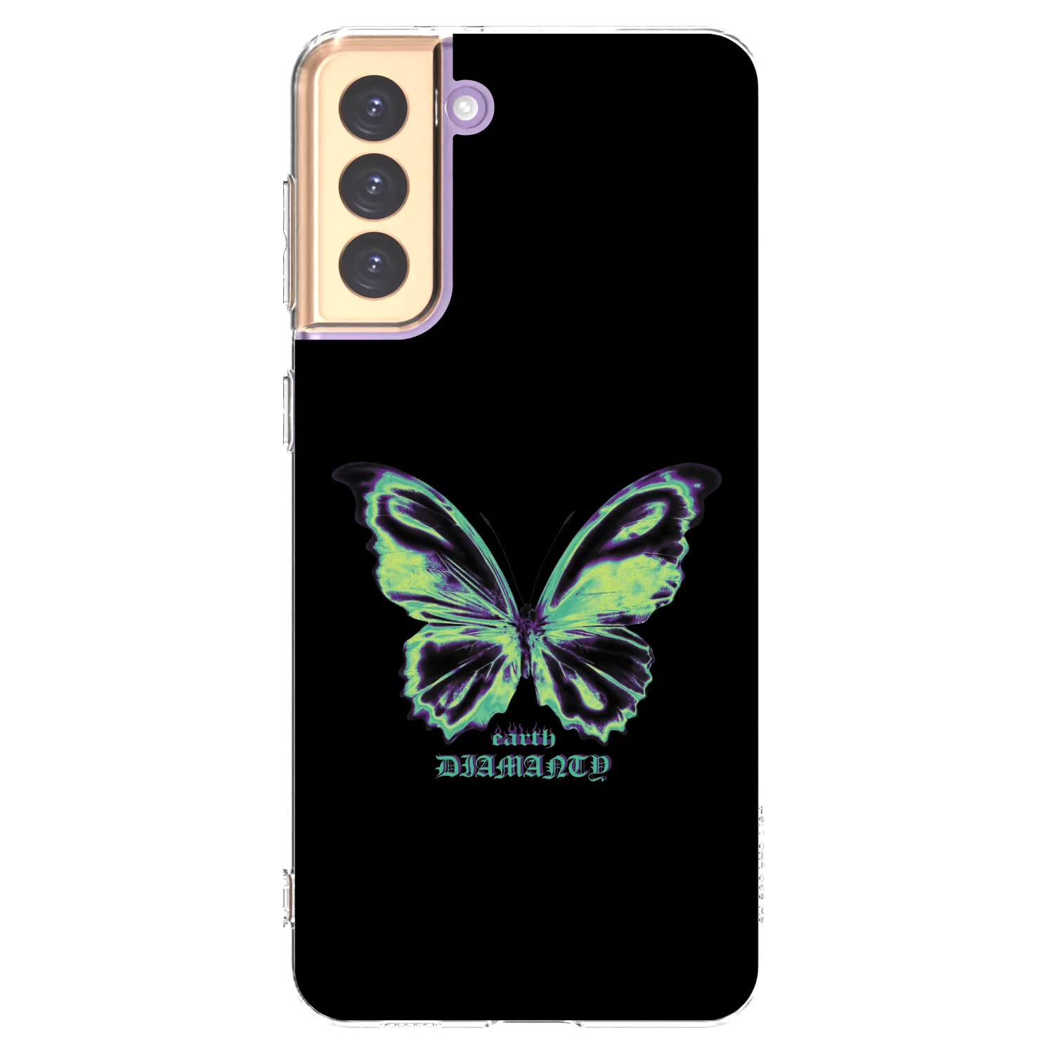 Picasee silikonski prozorni ovitek za Samsung Galaxy S21+ 5G G996F - Diamanty Blue