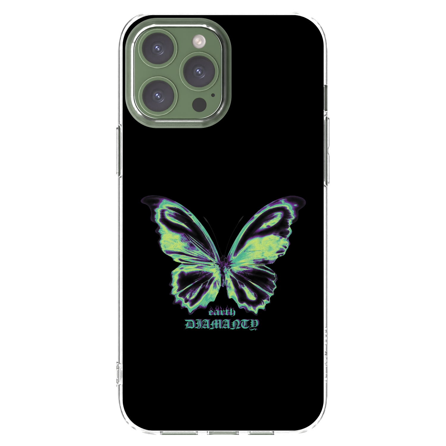 Picasee silikonski prozorni ovitek za Apple iPhone 13 Pro Max - Diamanty Blue