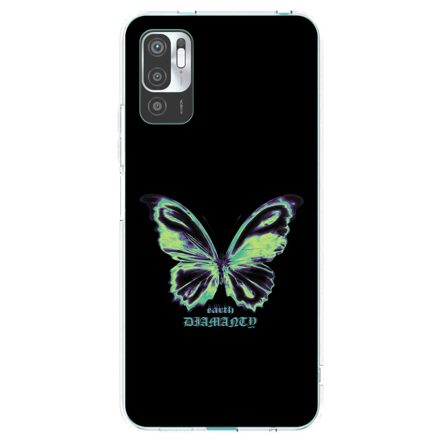 Picasee silikonski prozorni ovitek za Xiaomi Redmi Note 10 5G - Diamanty Blue