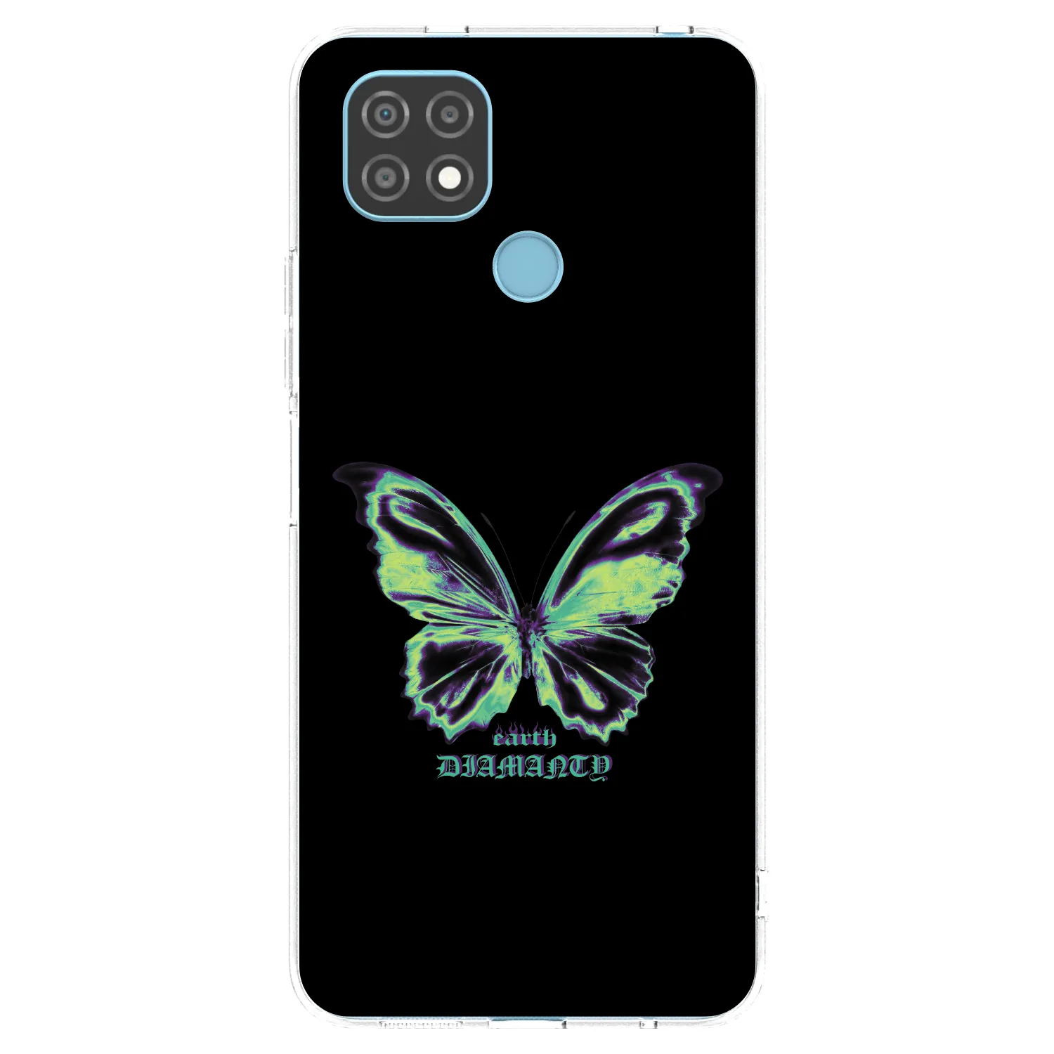 Picasee silikonski prozorni ovitek za Realme C21 - Diamanty Blue