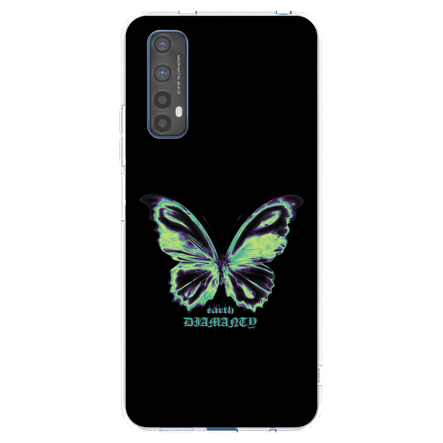 Picasee silikonski prozorni ovitek za Realme 7 - Diamanty Blue
