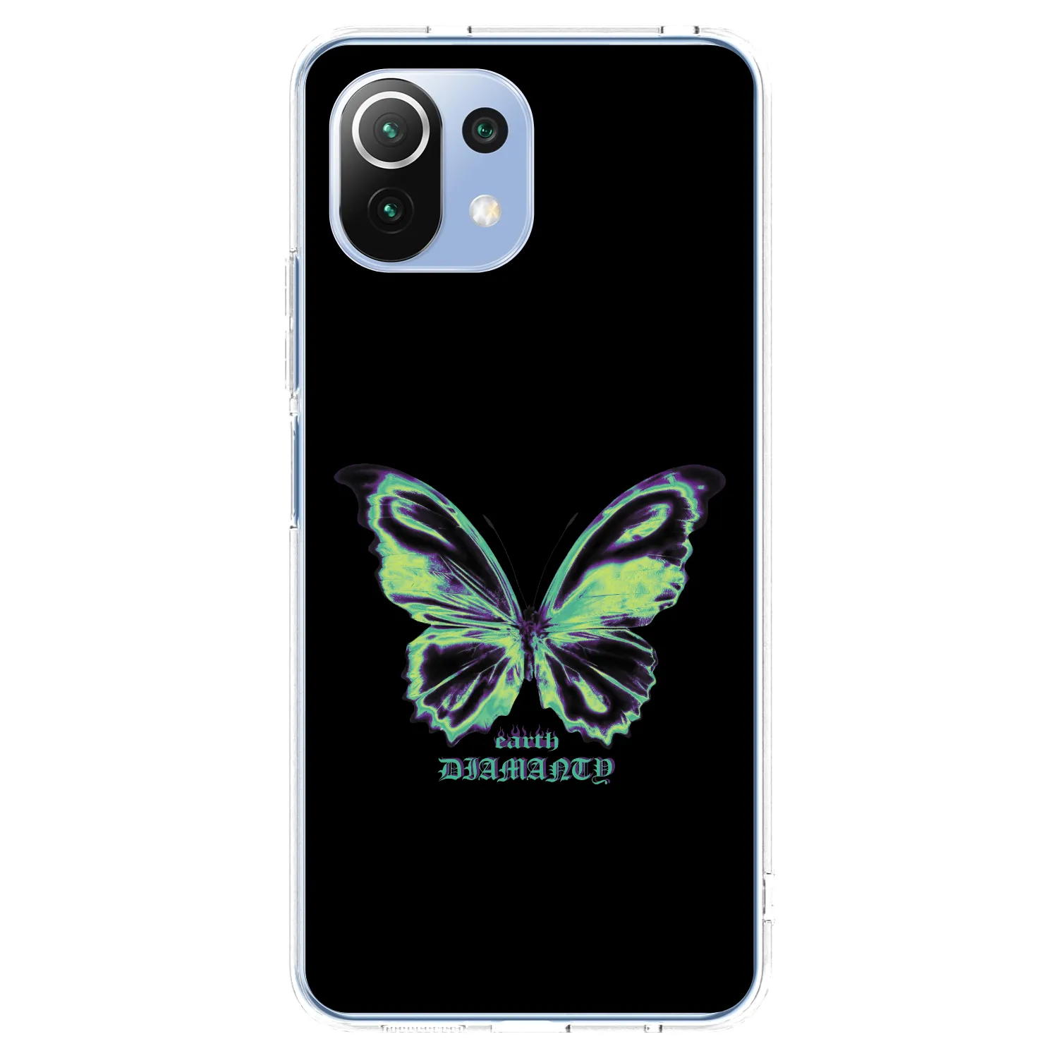Picasee silikonski prozorni ovitek za Xiaomi 11 Lite 5G NE - Diamanty Blue