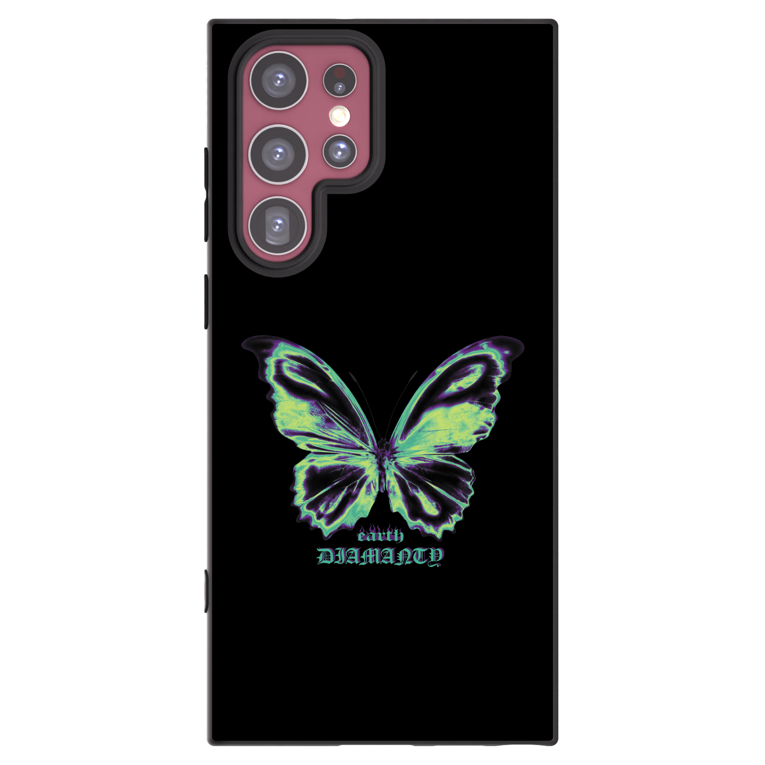 Picasee silikonski črni ovitek za Samsung Galaxy S22 Ultra 5G - Diamanty Blue