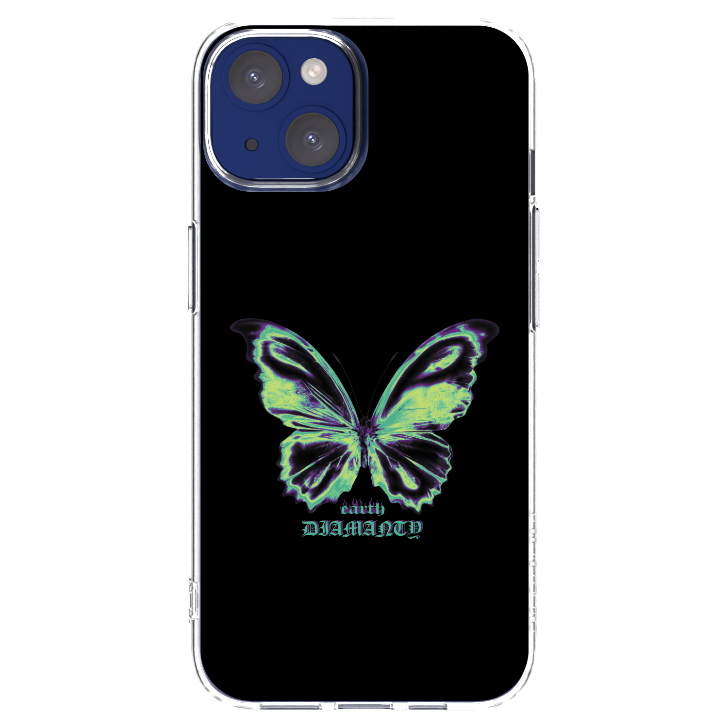 Picasee silikonski prozorni ovitek za Apple iPhone 14 - Diamanty Blue