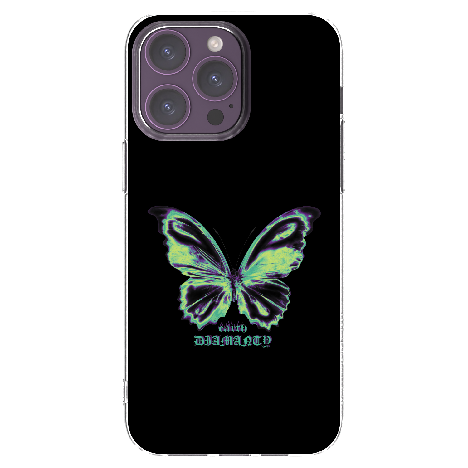 Picasee silikonski prozorni ovitek za Apple iPhone 14 Pro Max - Diamanty Blue