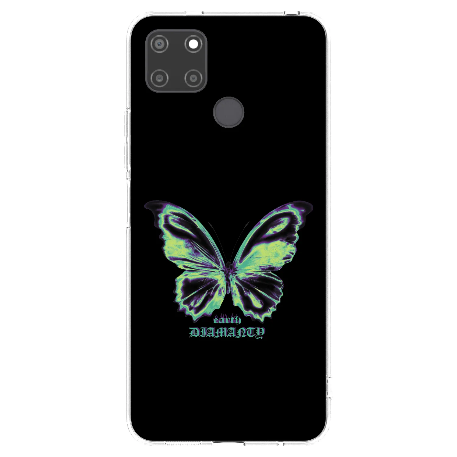Picasee silikonski prozorni ovitek za Realme C21Y - Diamanty Blue
