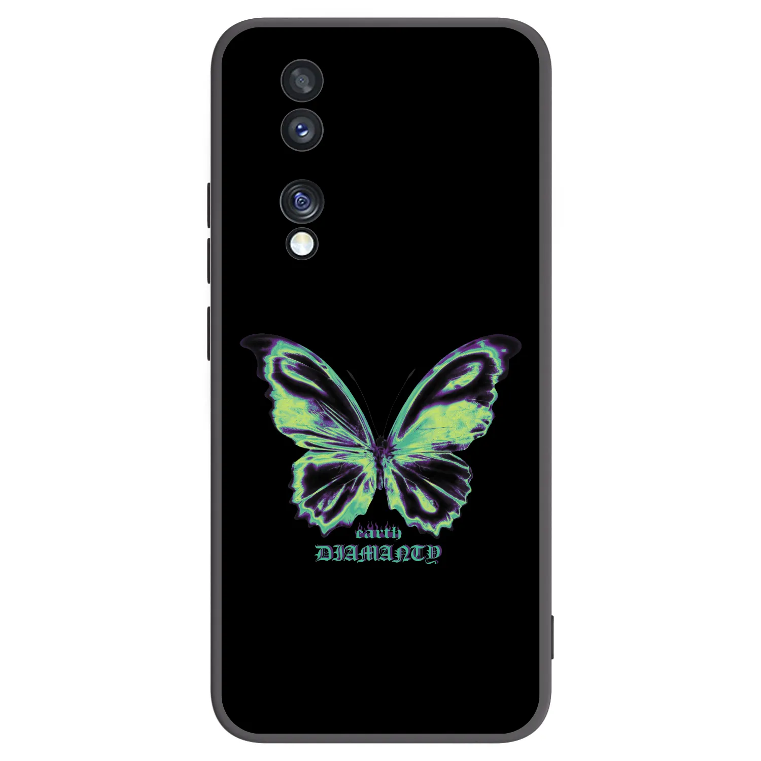 Picasee silikonski črni ovitek za Honor 70 - Diamanty Blue