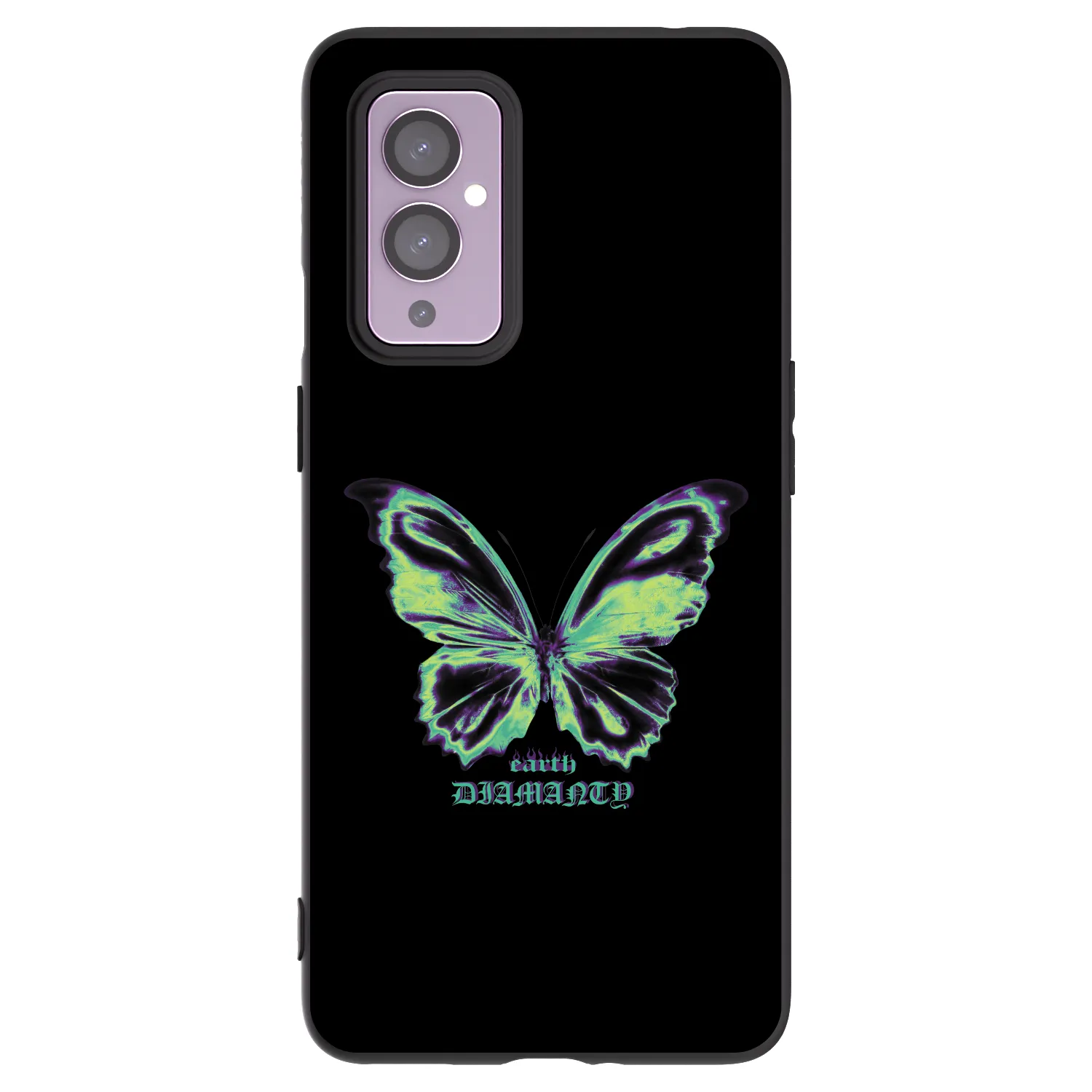 Picasee silikonski črni ovitek za OnePlus 9 - Diamanty Blue