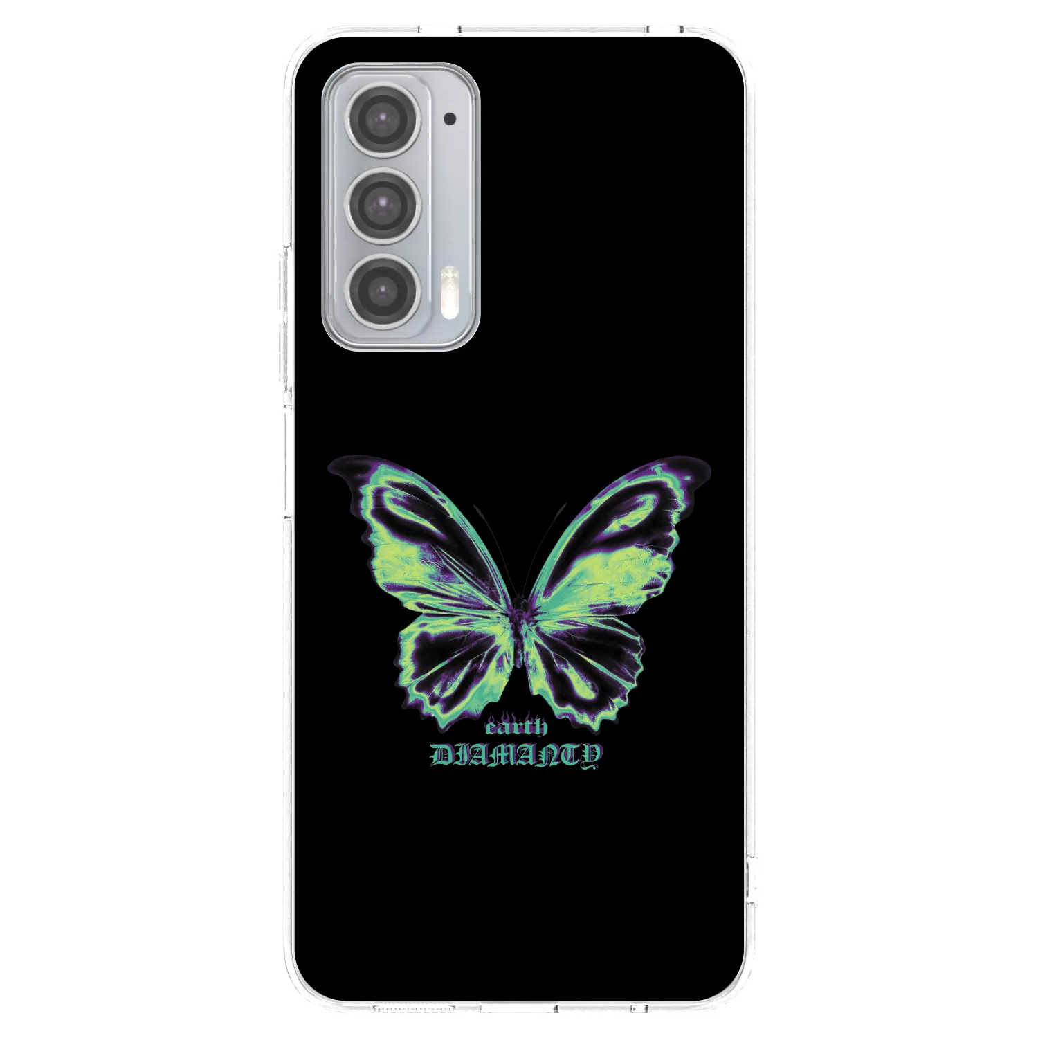 Picasee silikonski prozorni ovitek za Motorola Edge 20 - Diamanty Blue