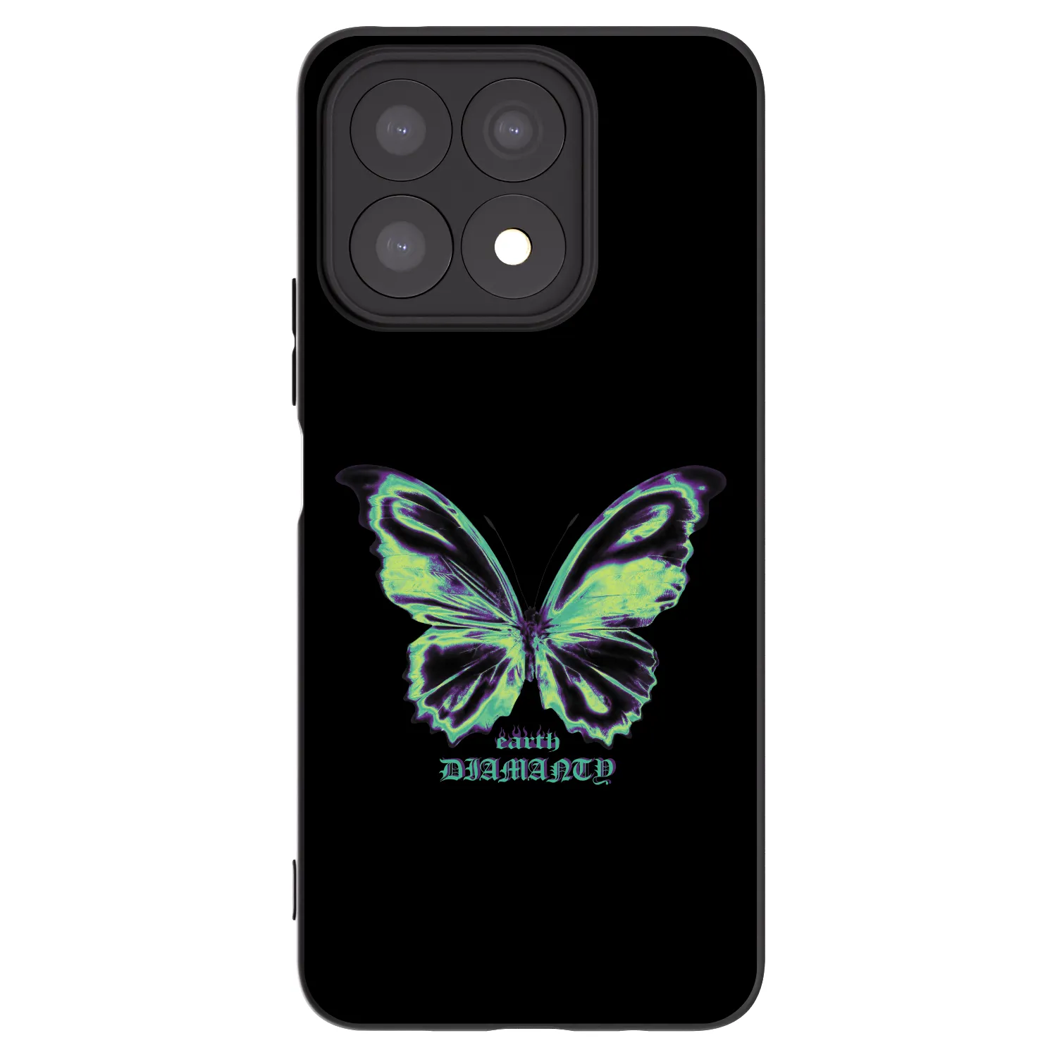 Picasee silikonski črni ovitek za Honor X8a - Diamanty Blue