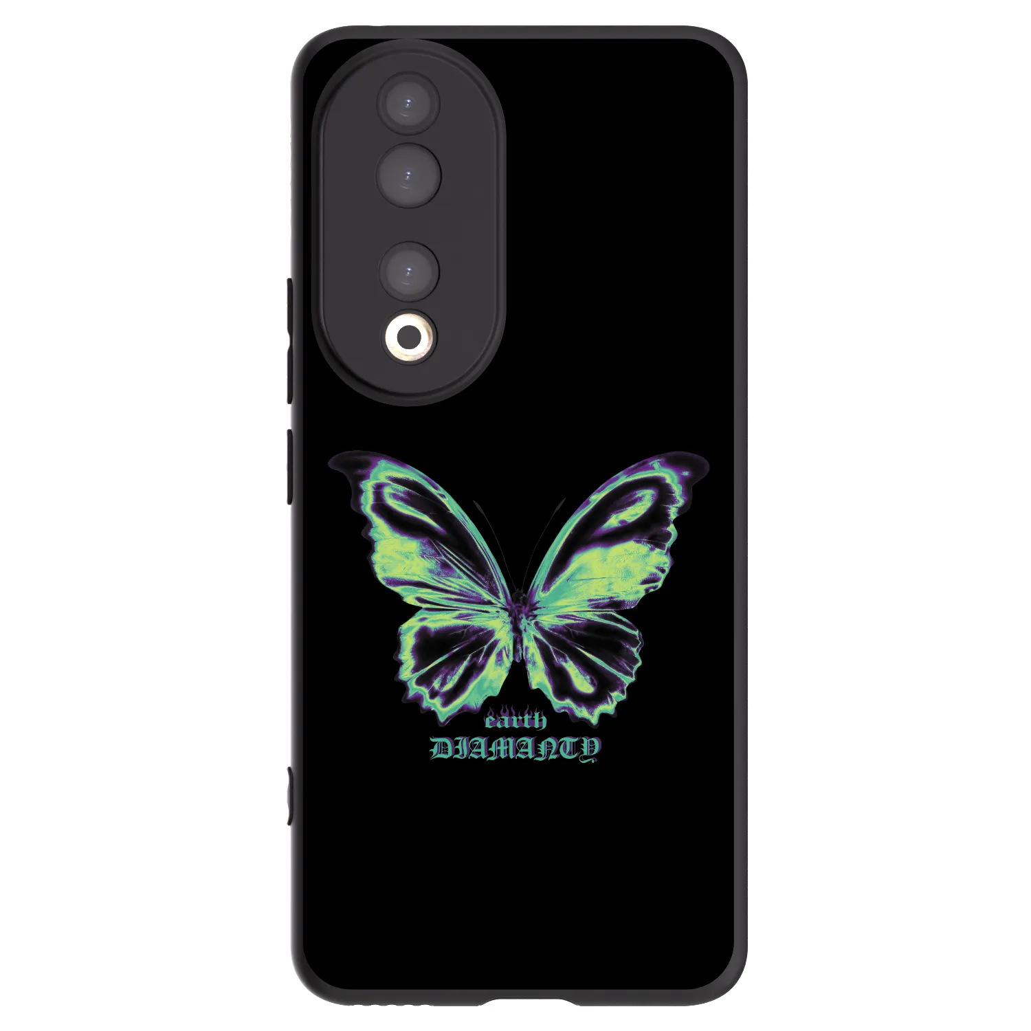 Picasee silikonski črni ovitek za Honor 90 5G - Diamanty Blue