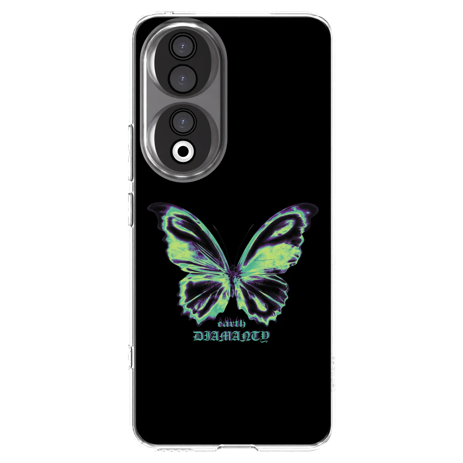 Picasee silikonski prozorni ovitek za Honor 90 5G - Diamanty Blue