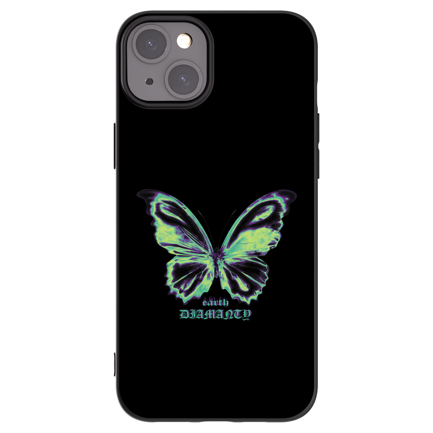 Picasee silikonski črni ovitek za Apple iPhone 15 Plus - Diamanty Blue