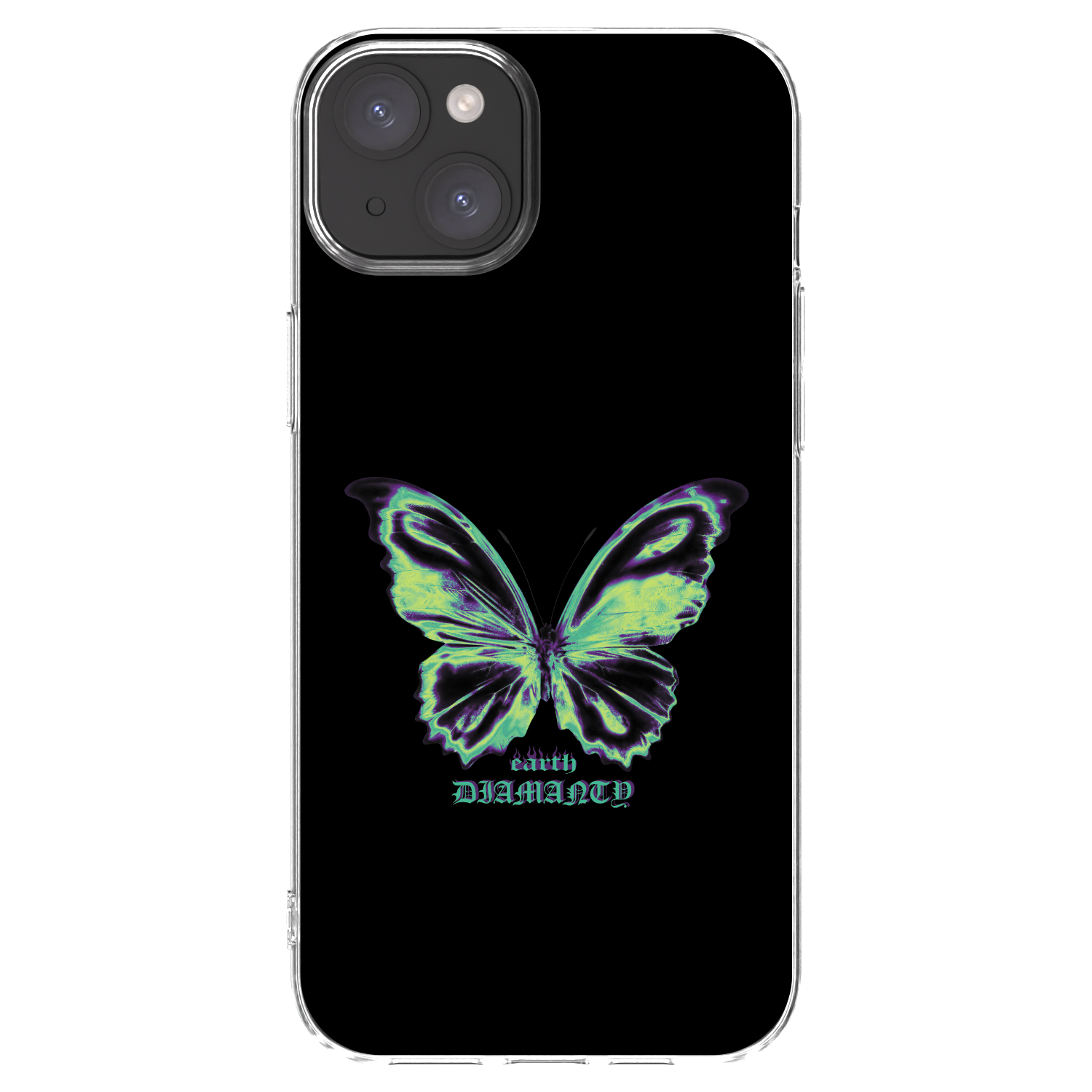 Picasee silikonski prozorni ovitek za Apple iPhone 15 Plus - Diamanty Blue
