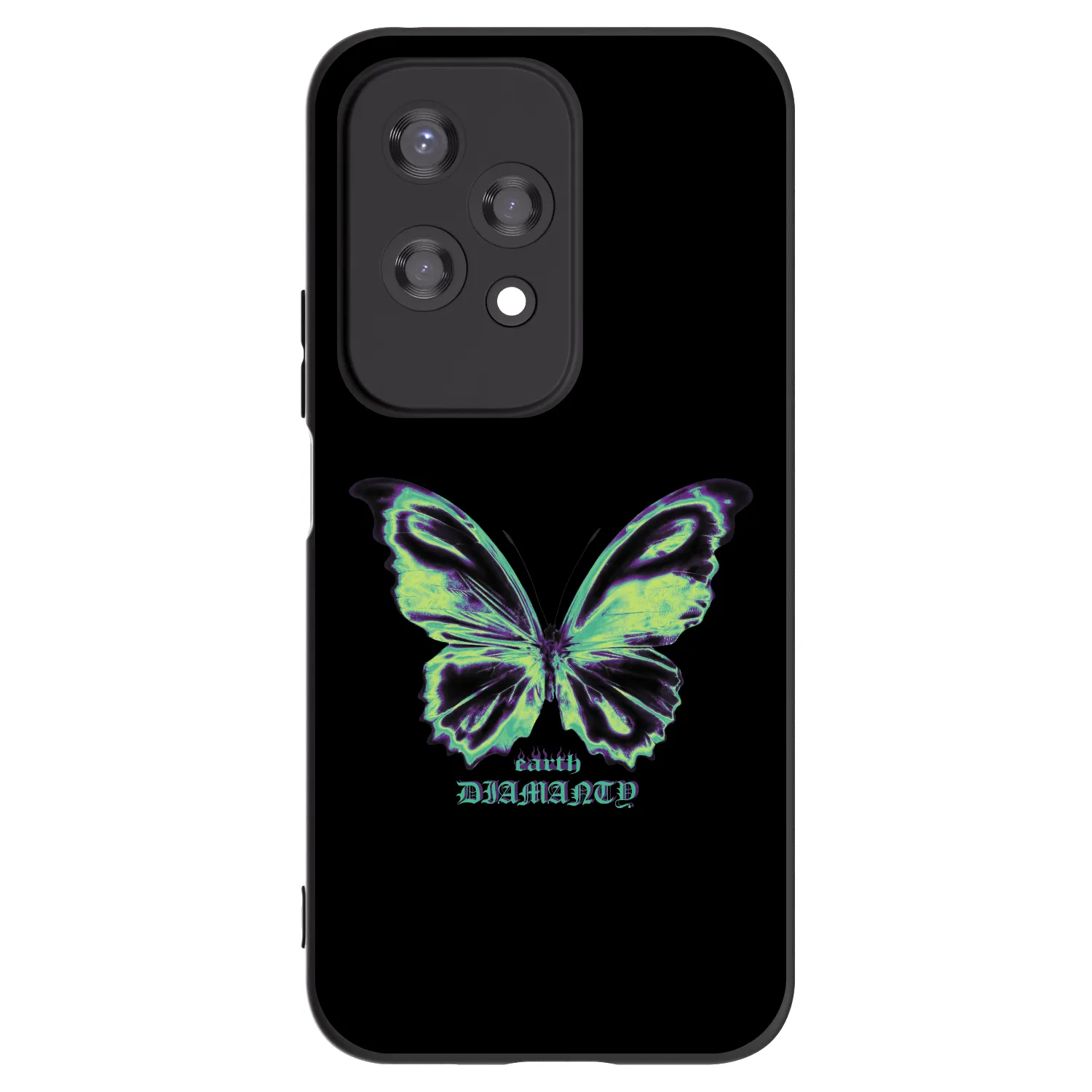Picasee silikonski črni ovitek za Honor 200 Lite - Diamanty Blue