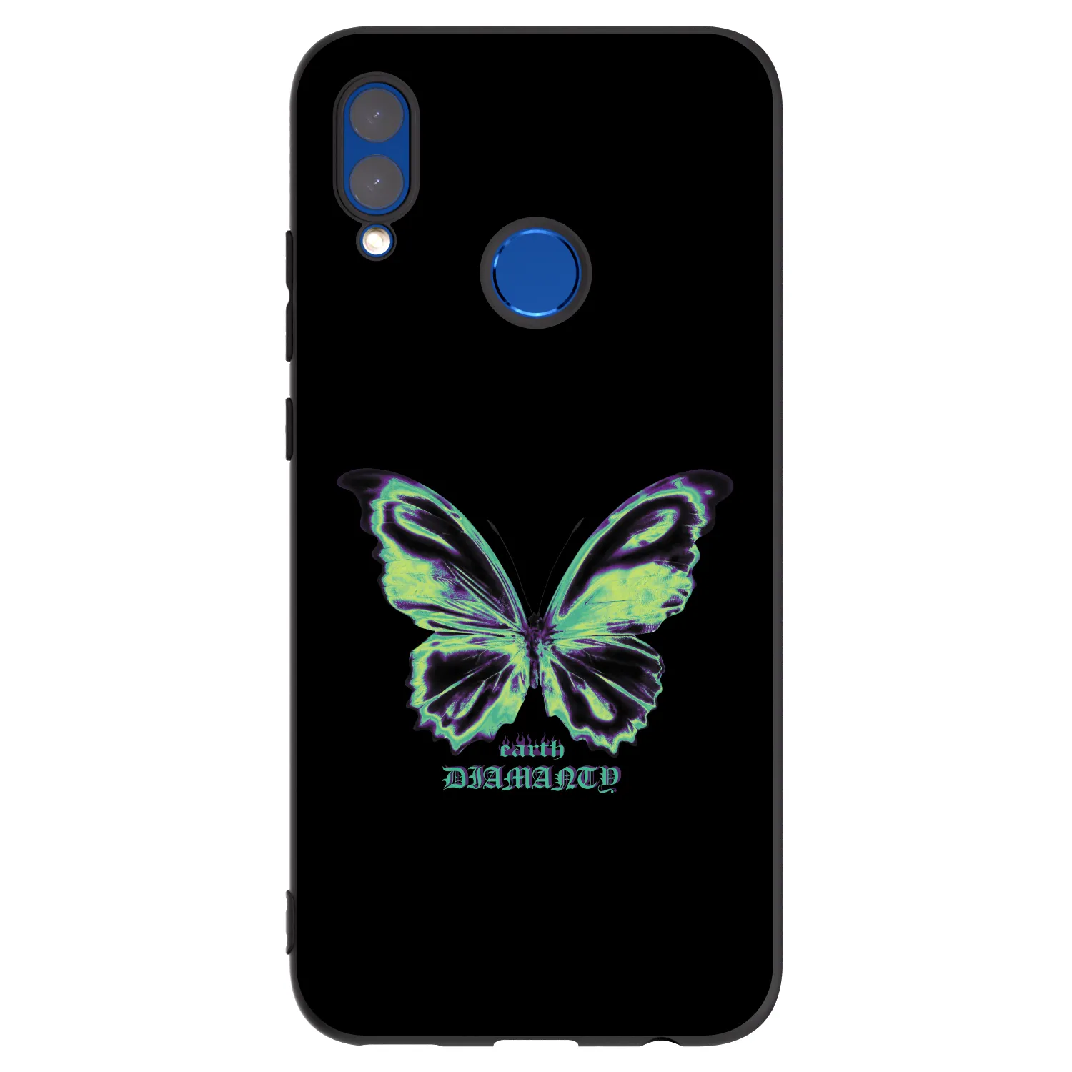 Picasee silikonski črni ovitek za Honor 10 Lite - Diamanty Blue