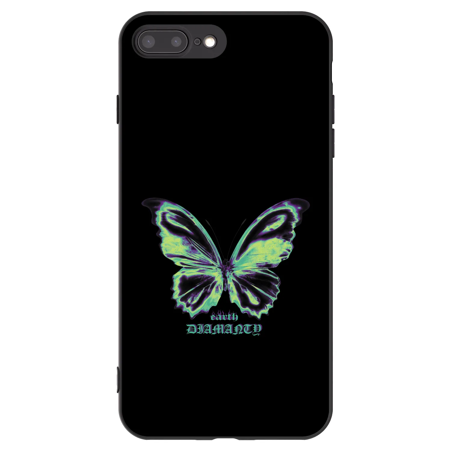 Picasee silikonski črni ovitek za Apple iPhone 7 Plus - Diamanty Blue