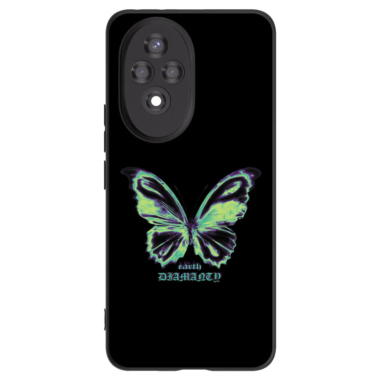 Picasee silikonski črni ovitek za Honor 200 5G - Diamanty Blue