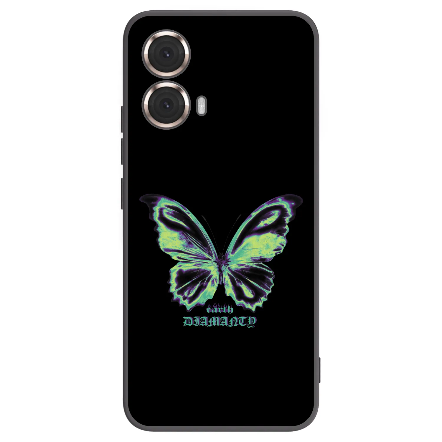 Picasee silikonski črni ovitek za Motorola Moto G85 - Diamanty Blue