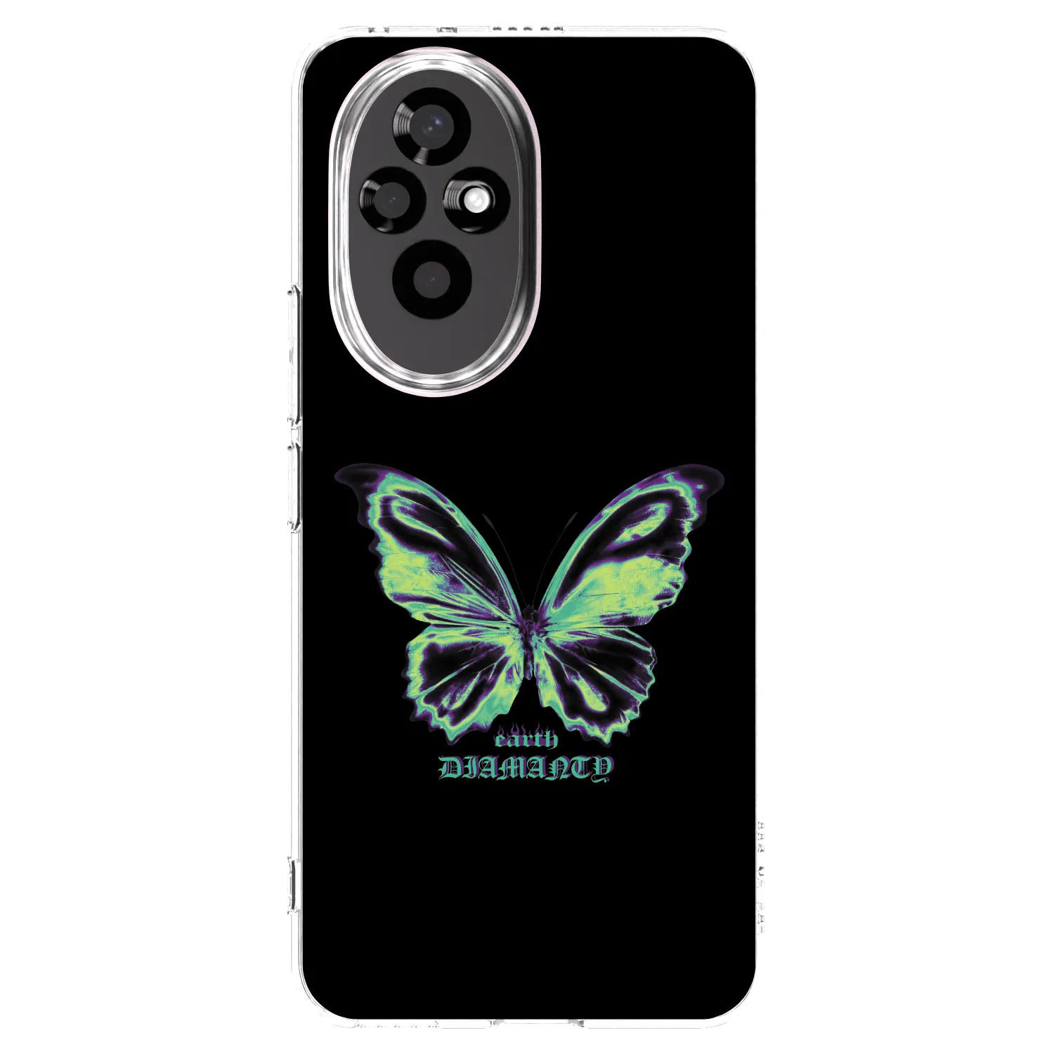 Picasee silikonski prozorni ovitek za Honor 200 Pro 5G - Diamanty Blue