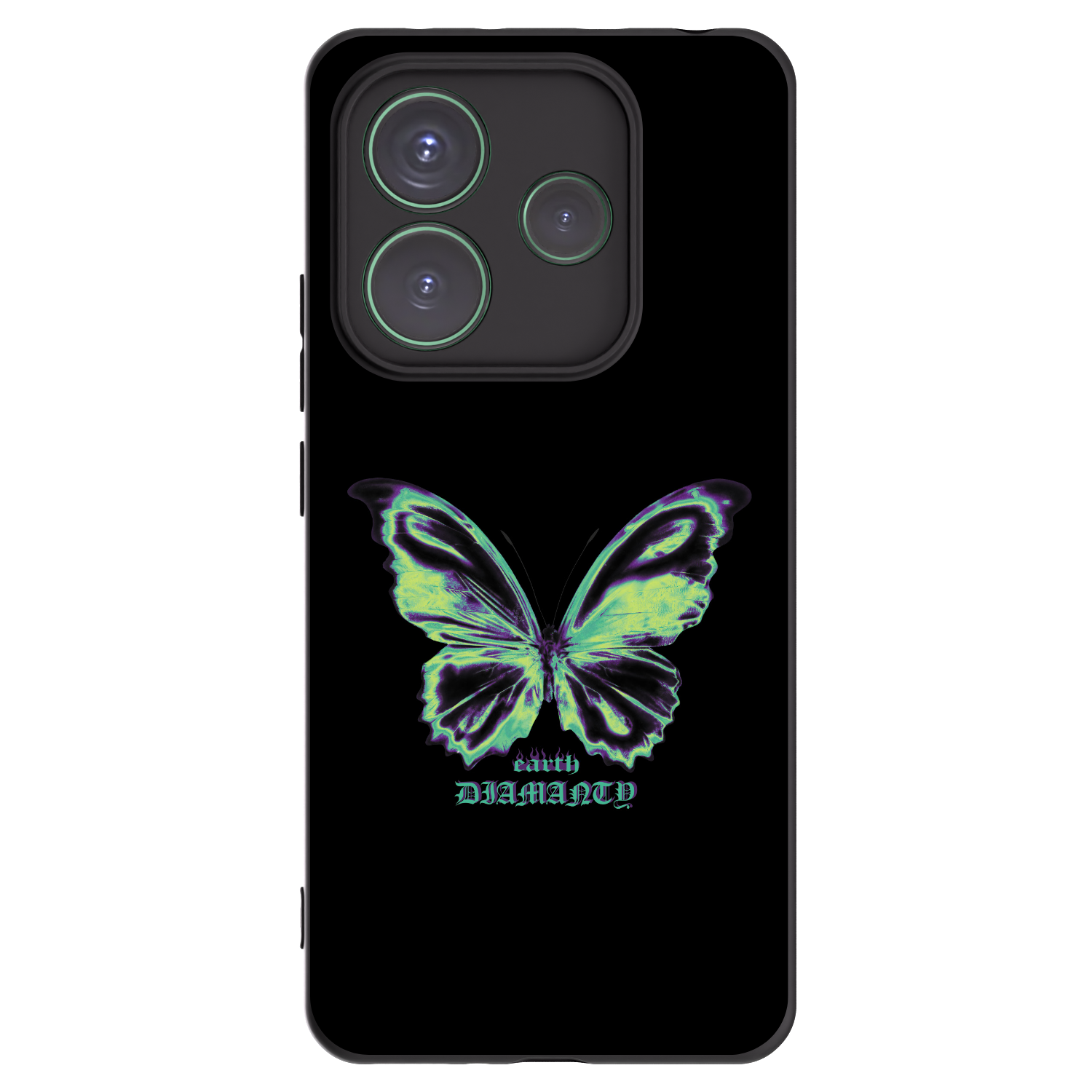 Picasee silikonski črni ovitek za Xiaomi Redmi Note 14 5G - Diamanty Blue
