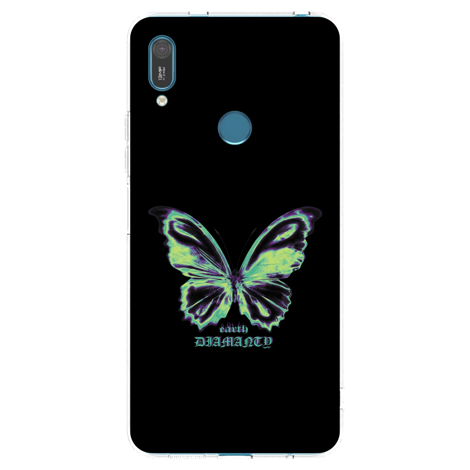 Picasee silikonski prozorni ovitek za Huawei Y7 2019 - Diamanty Blue