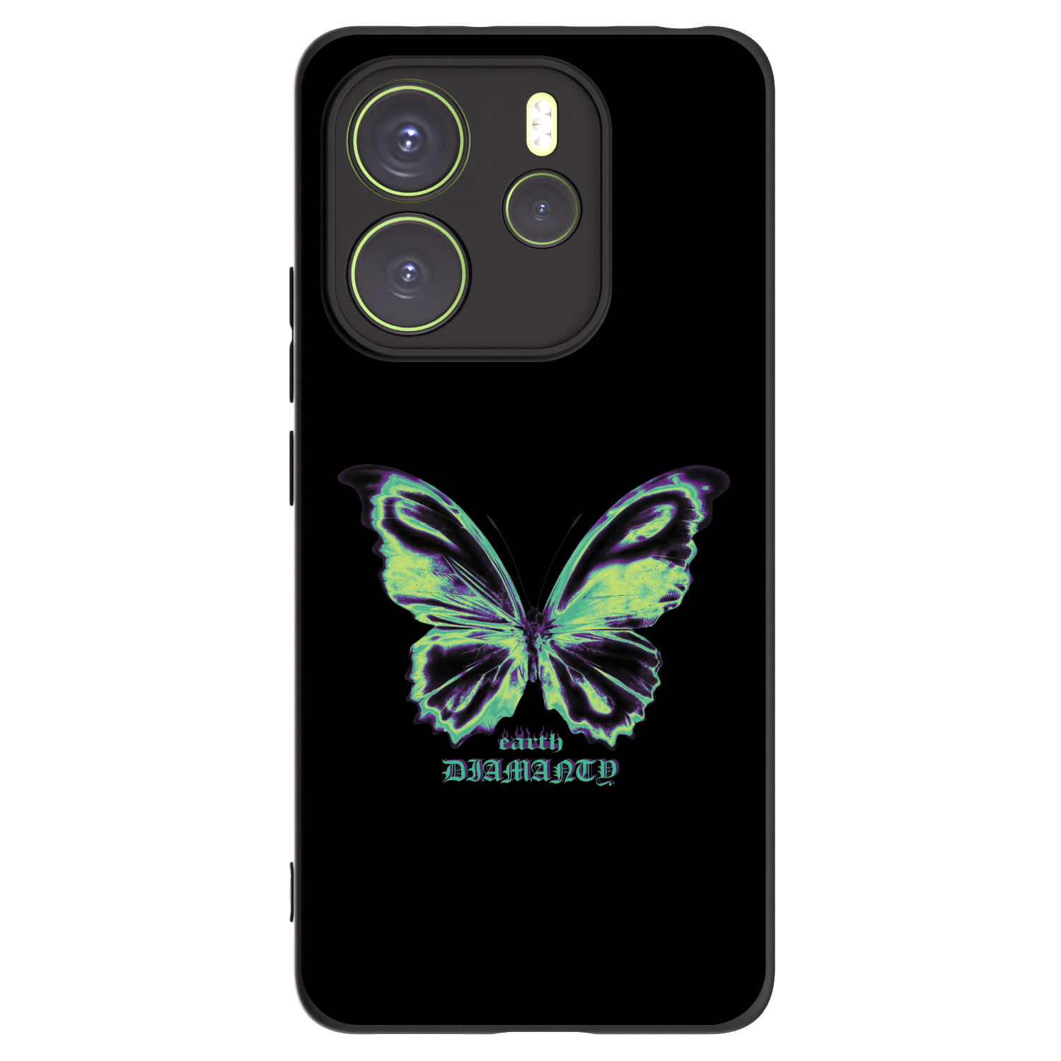 Picasee silikonski črni ovitek za Xiaomi Redmi Note 14 4G - Diamanty Blue