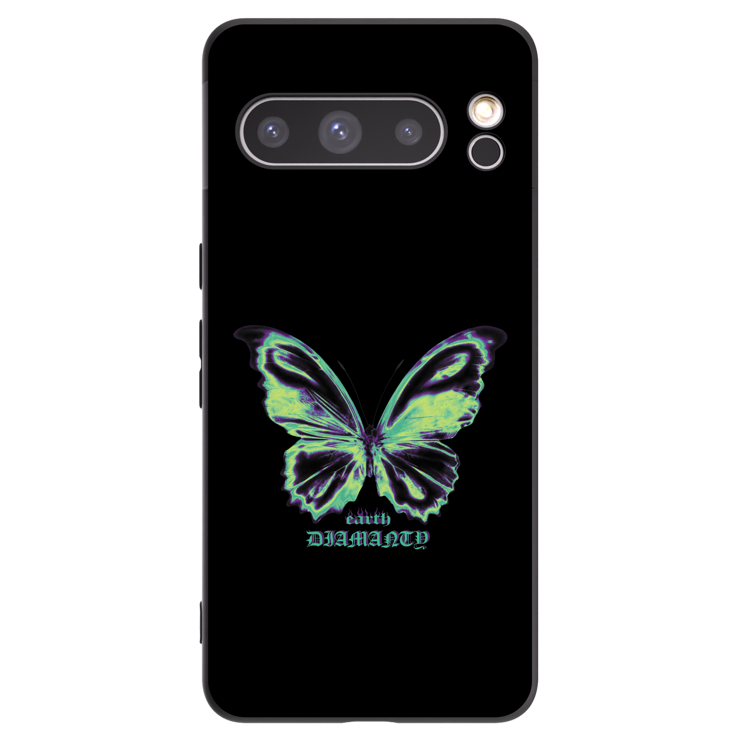 Picasee silikonski črni ovitek za Google Pixel 8 Pro - Diamanty Blue