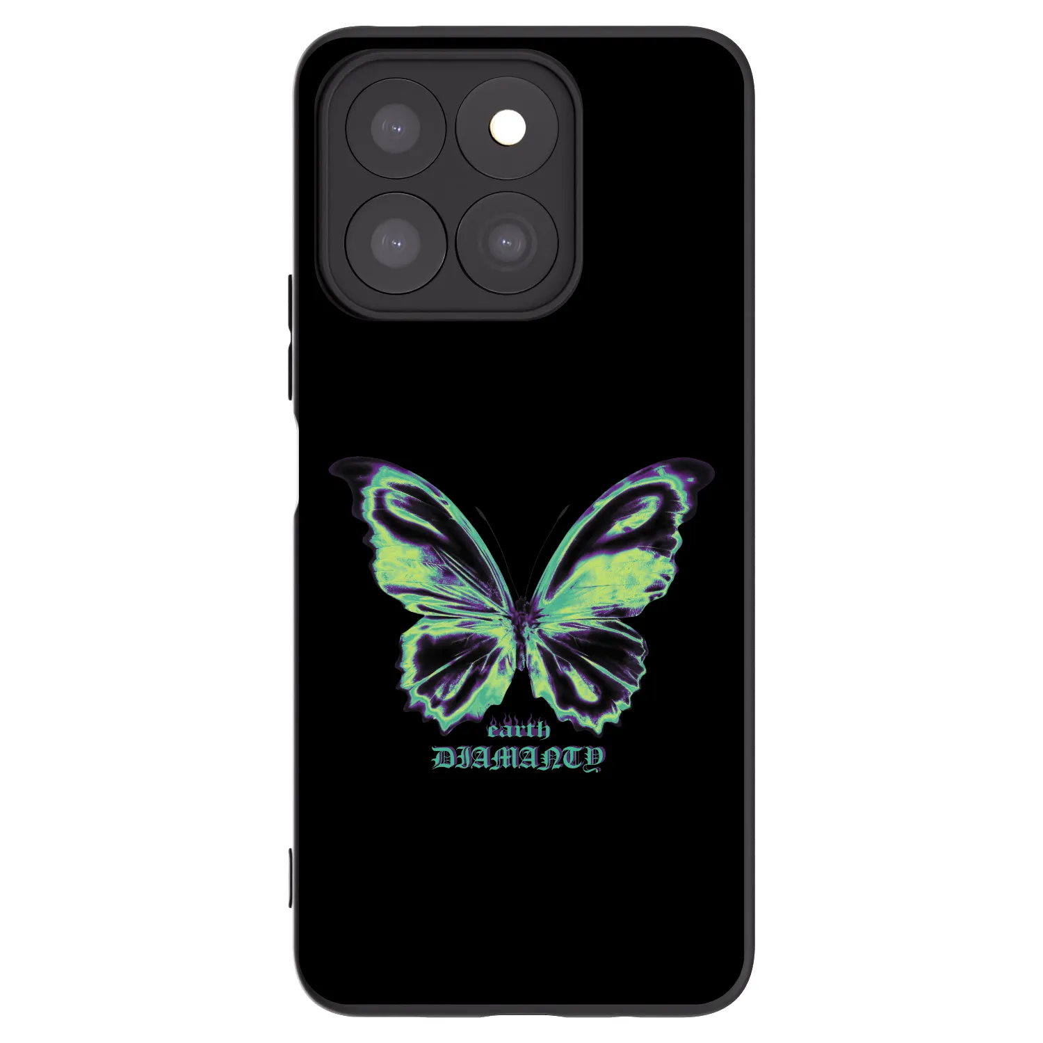 Picasee silikonski črni ovitek za Honor X8c - Diamanty Blue