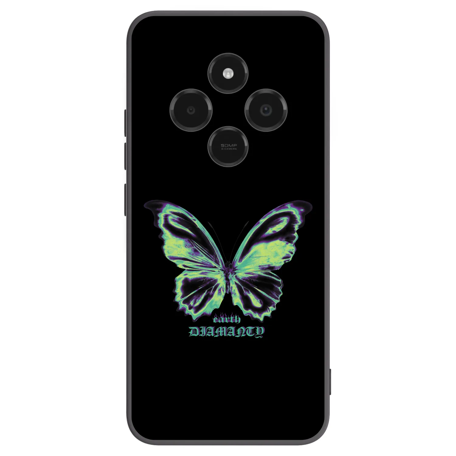Picasee silikonski črni ovitek za Xiaomi Poco C75 - Diamanty Blue