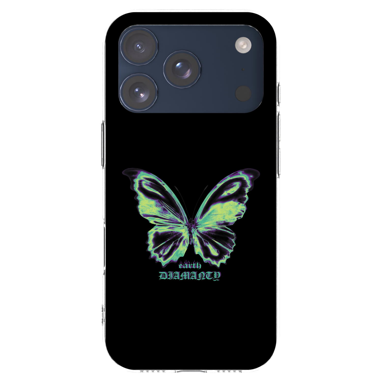 Picasee silikonski prozorni ovitek za Apple iPhone 17 Pro - Diamanty Blue