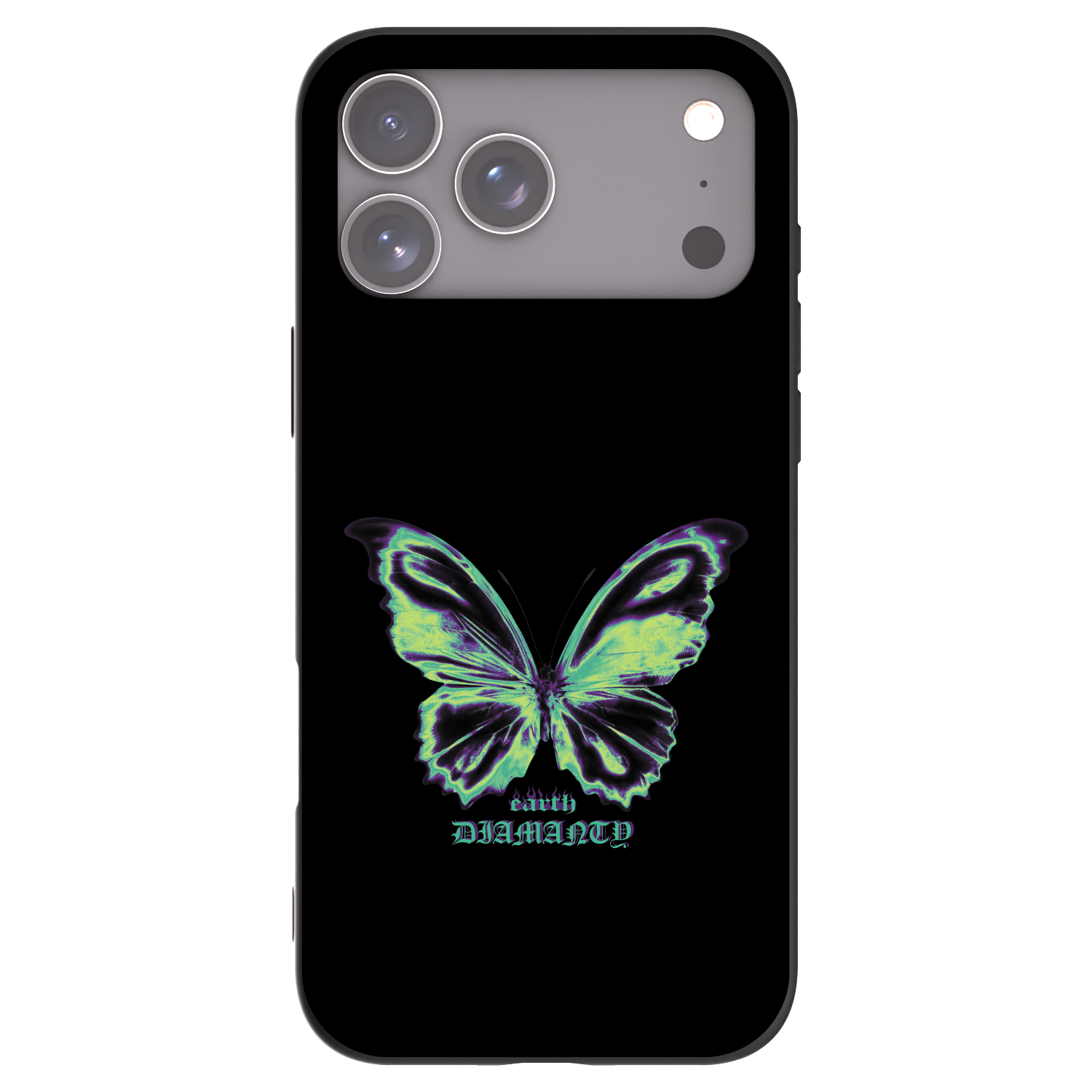 Picasee silikonski črni ovitek za Apple iPhone 17 Pro Max - Diamanty Blue