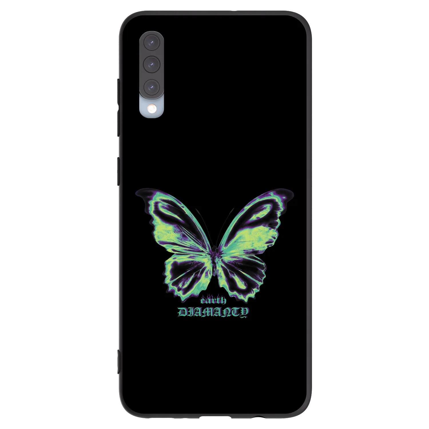 Picasee silikonski črni ovitek za Samsung Galaxy A70 A705F - Diamanty Blue