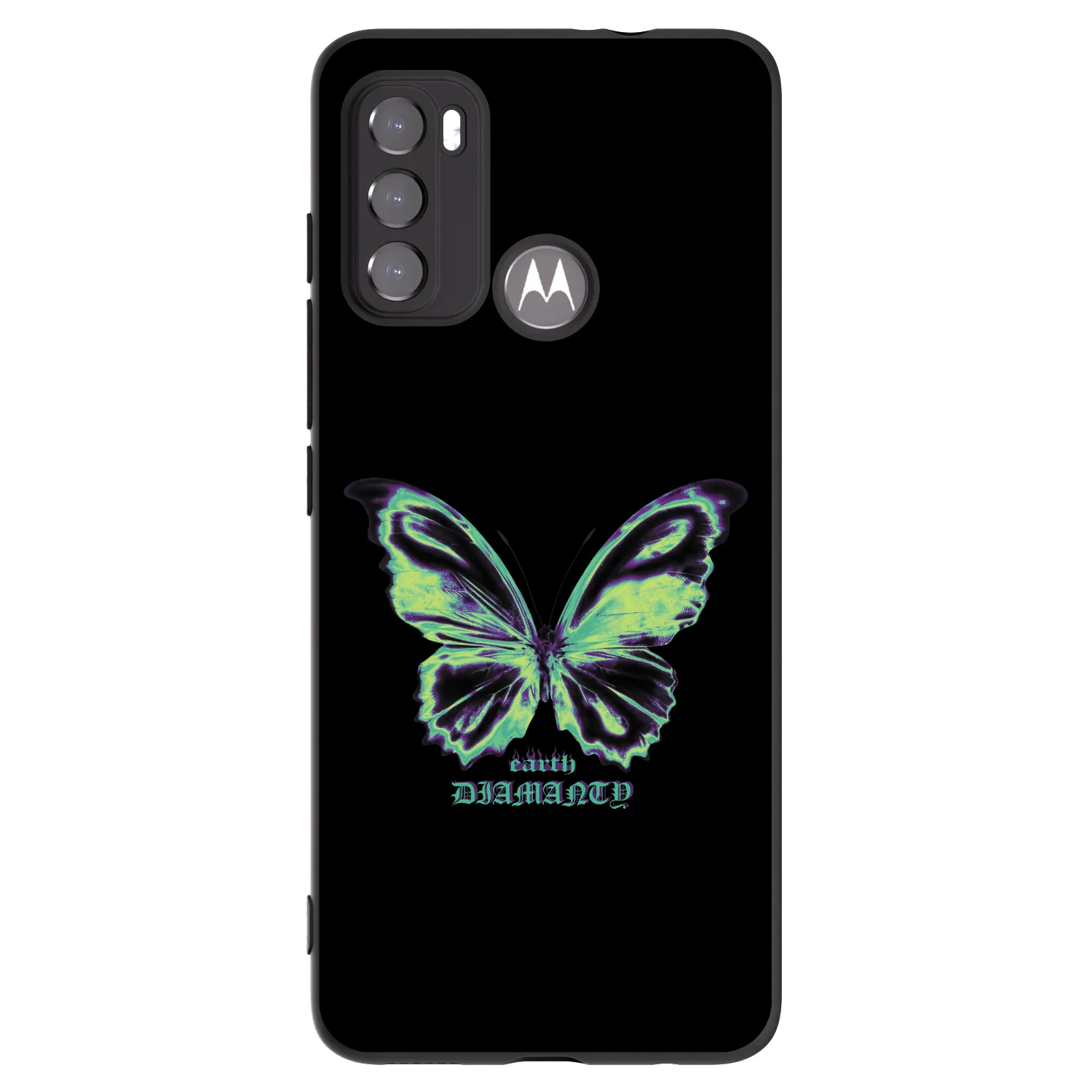 Picasee silikonski črni ovitek za Motorola Edge 60 5G - Diamanty Blue