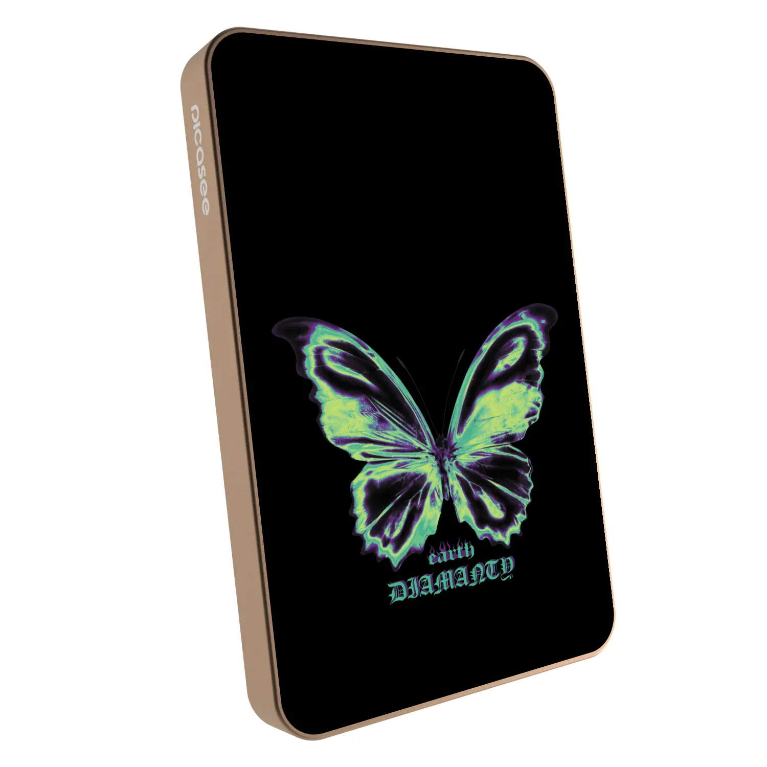 Picasee Prenosna baterija z MagSafe 5 000 mAh Zlati - Diamanty Blue