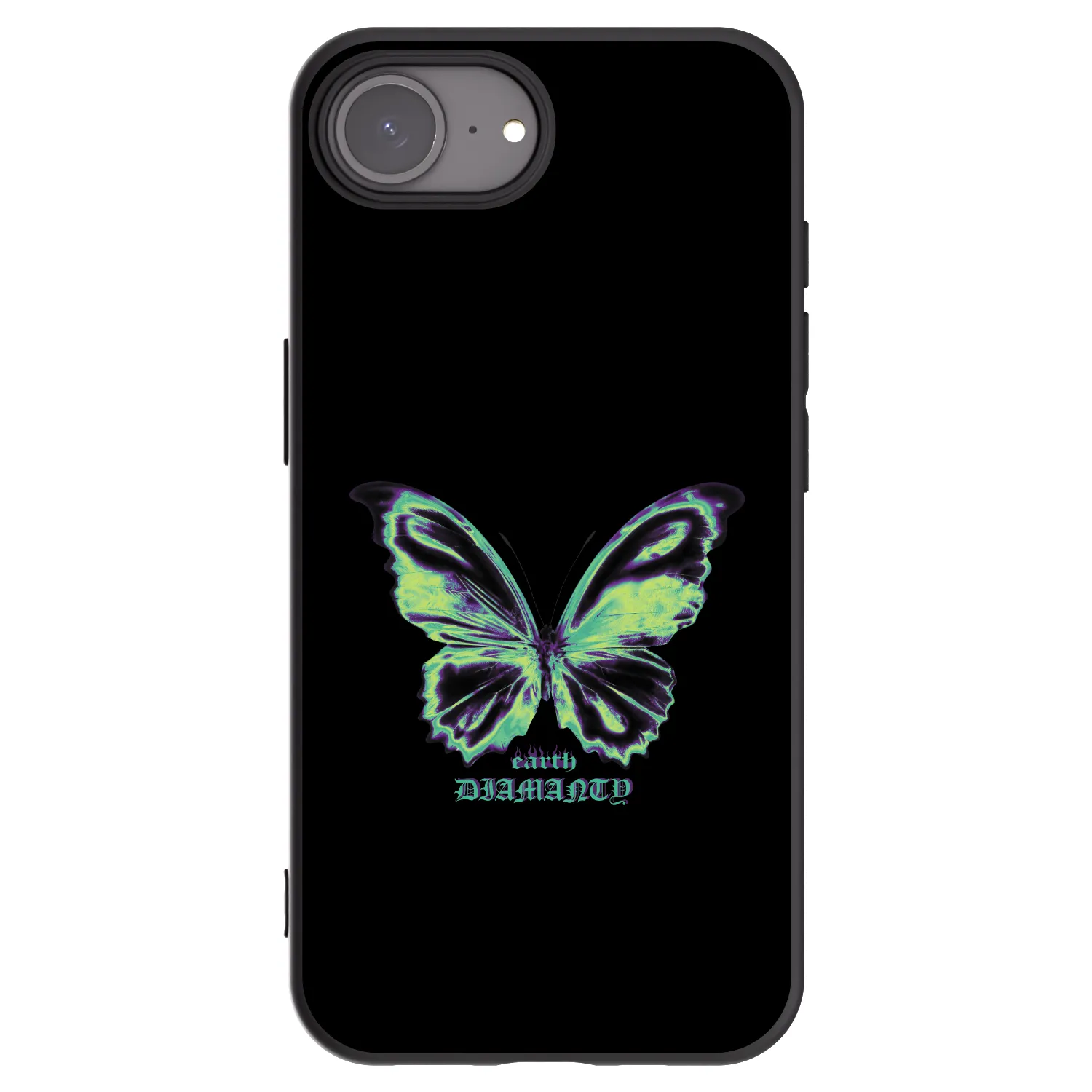 Picasee silikonski črni ovitek za Apple iPhone 17e - Diamanty Blue