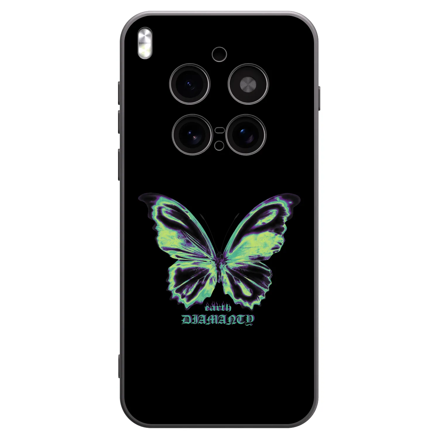 Picasee silikonski črni ovitek za Vivo X300 Pro - Diamanty Blue