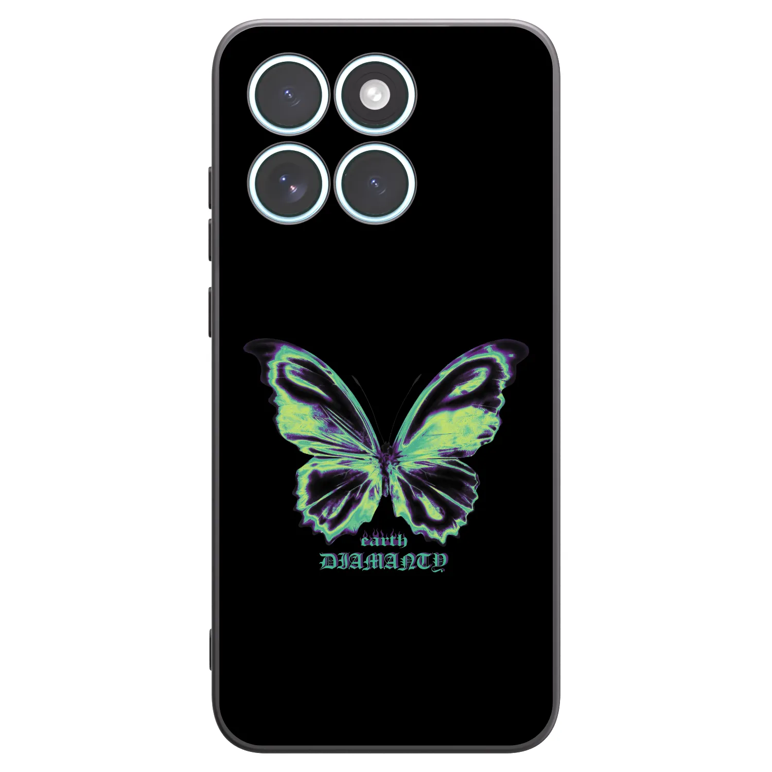Picasee silikonski črni ovitek za Motorola Edge 70 Fusion - Diamanty Blue