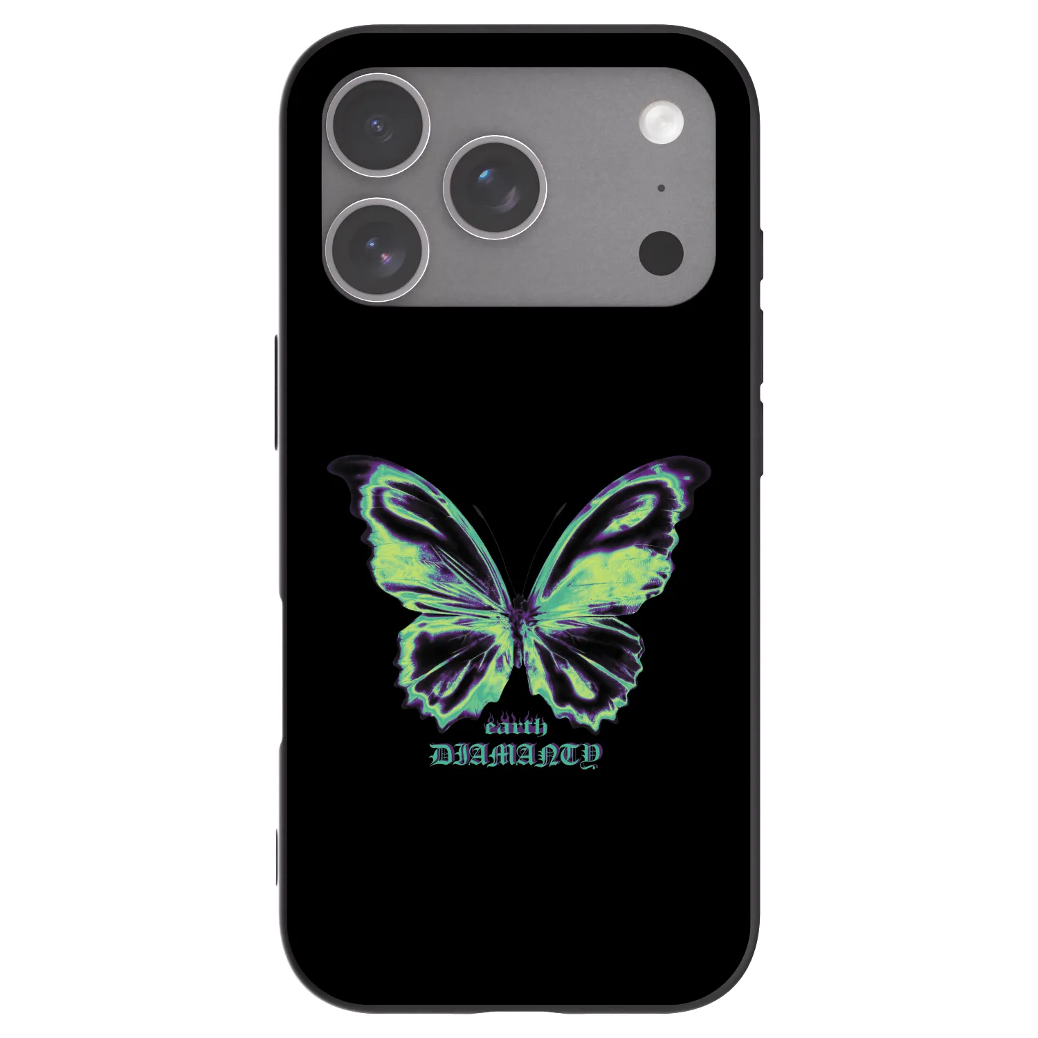 Picasee silikonski črni ovitek za Apple iPhone 18 Pro - Diamanty Blue