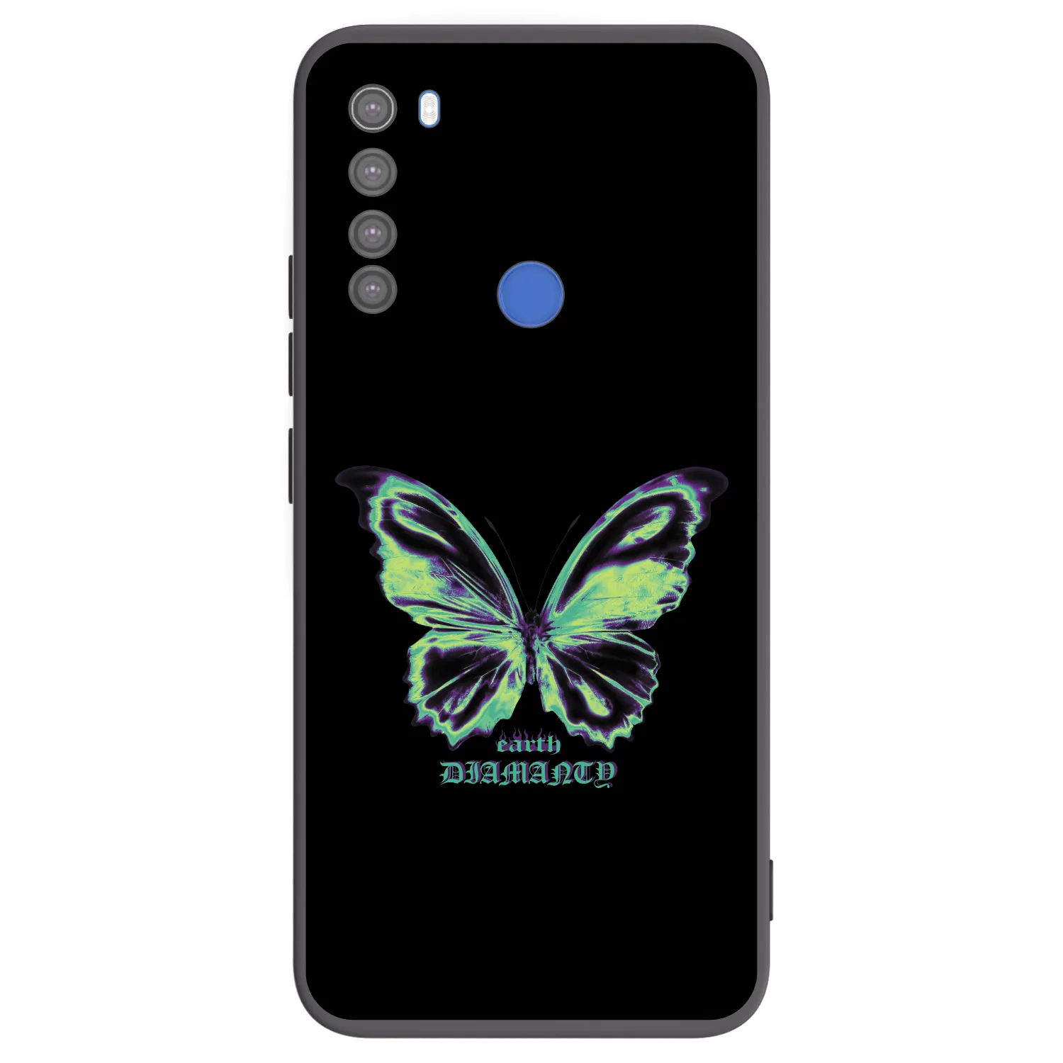 Picasee silikonski črni ovitek za Xiaomi Redmi Note 8T - Diamanty Blue