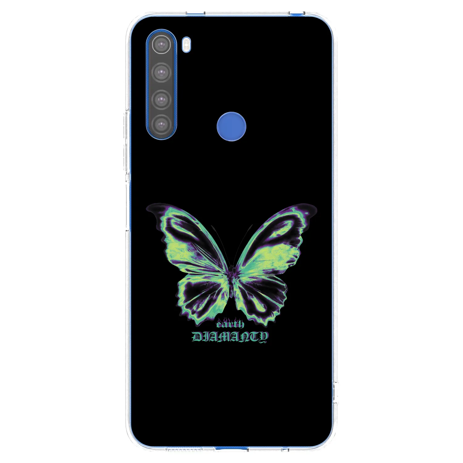 Picasee silikonski prozorni ovitek za Xiaomi Redmi Note 8T - Diamanty Blue