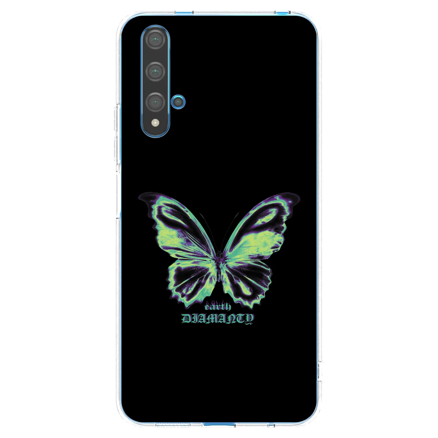 Picasee silikonski prozorni ovitek za Huawei Nova 5T - Diamanty Blue