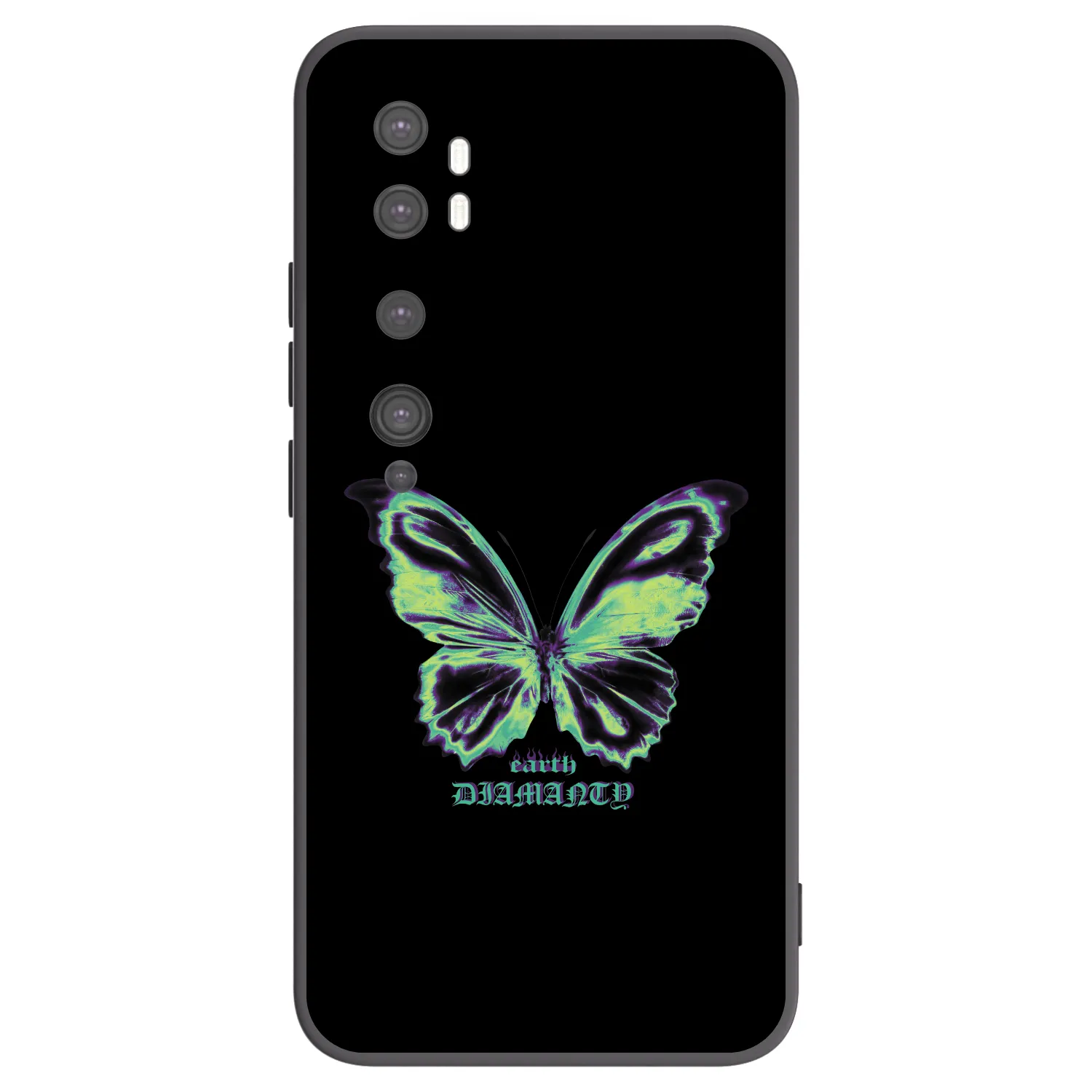 Picasee silikonski črni ovitek za Xiaomi Mi Note 10 (Pro) - Diamanty Blue