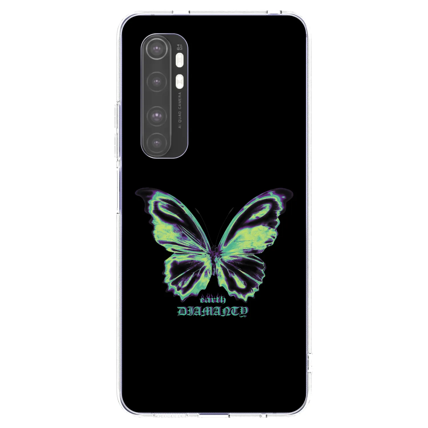 Picasee silikonski prozorni ovitek za Xiaomi Mi Note 10 Lite - Diamanty Blue
